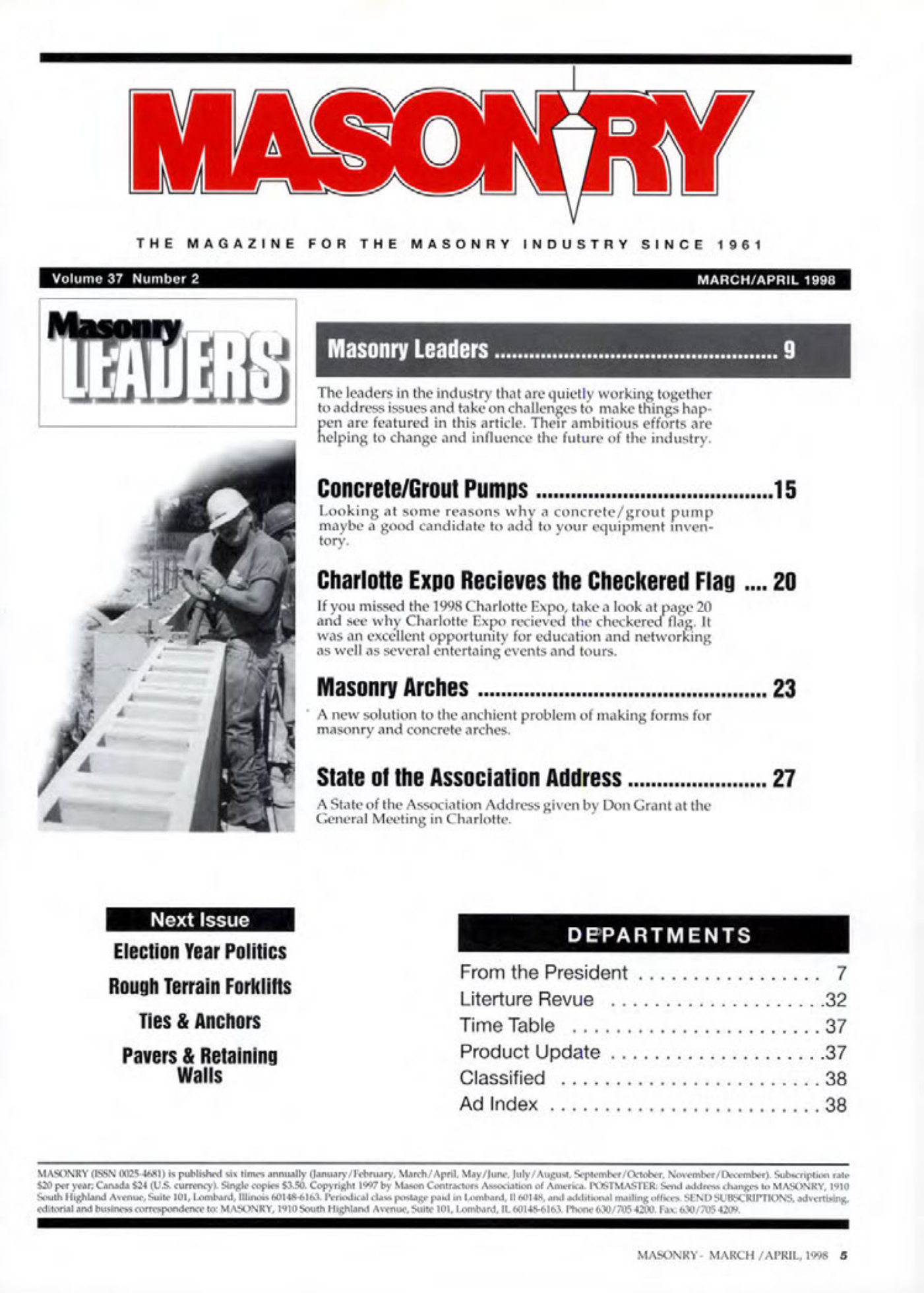 Masonry Magazine April 1998 Page. 5