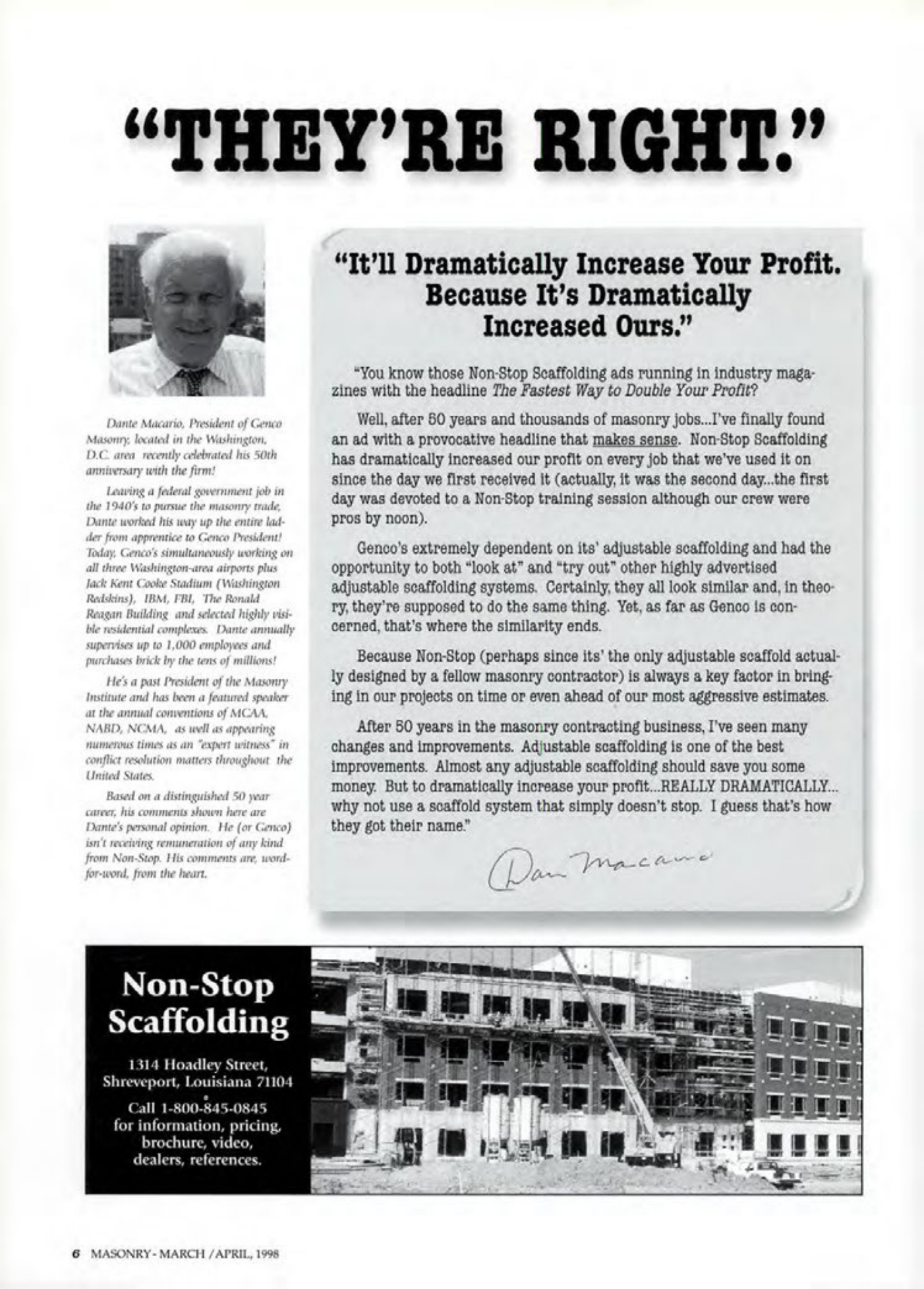 Masonry Magazine April 1998 Page. 6