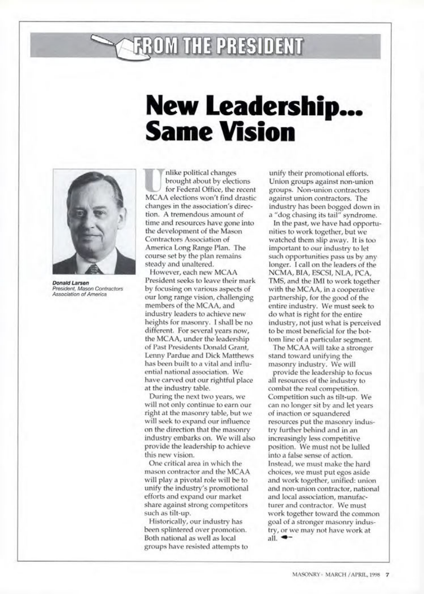 Masonry Magazine April 1998 Page. 7