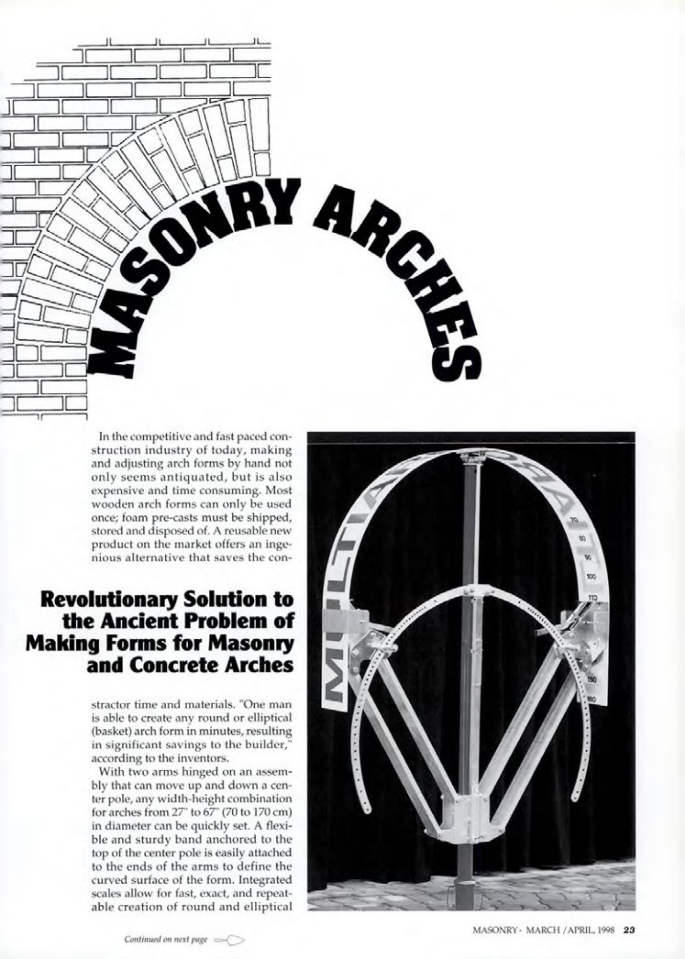Masonry Magazine April 1998 Page. 23