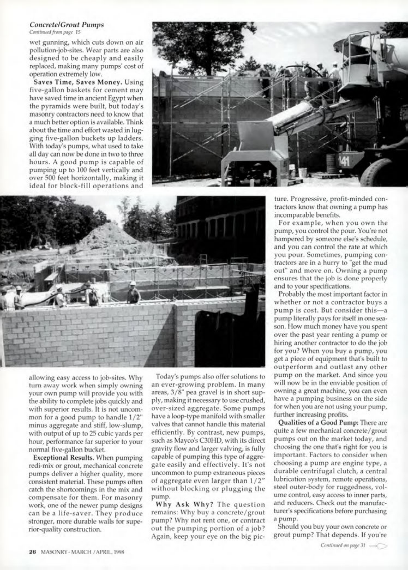 Masonry Magazine April 1998 Page. 26