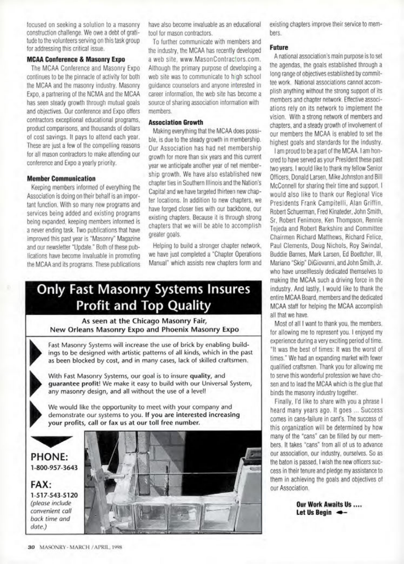 Masonry Magazine April 1998 Page. 30