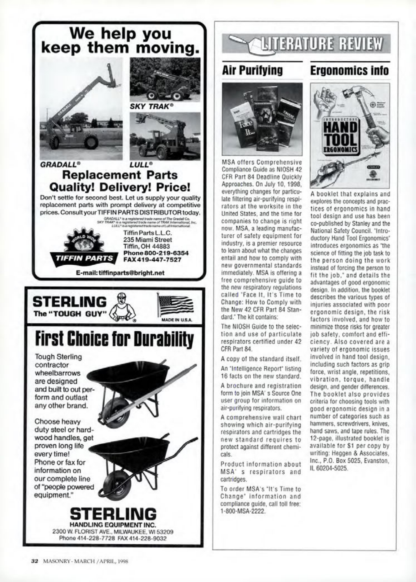 Masonry Magazine April 1998 Page. 32