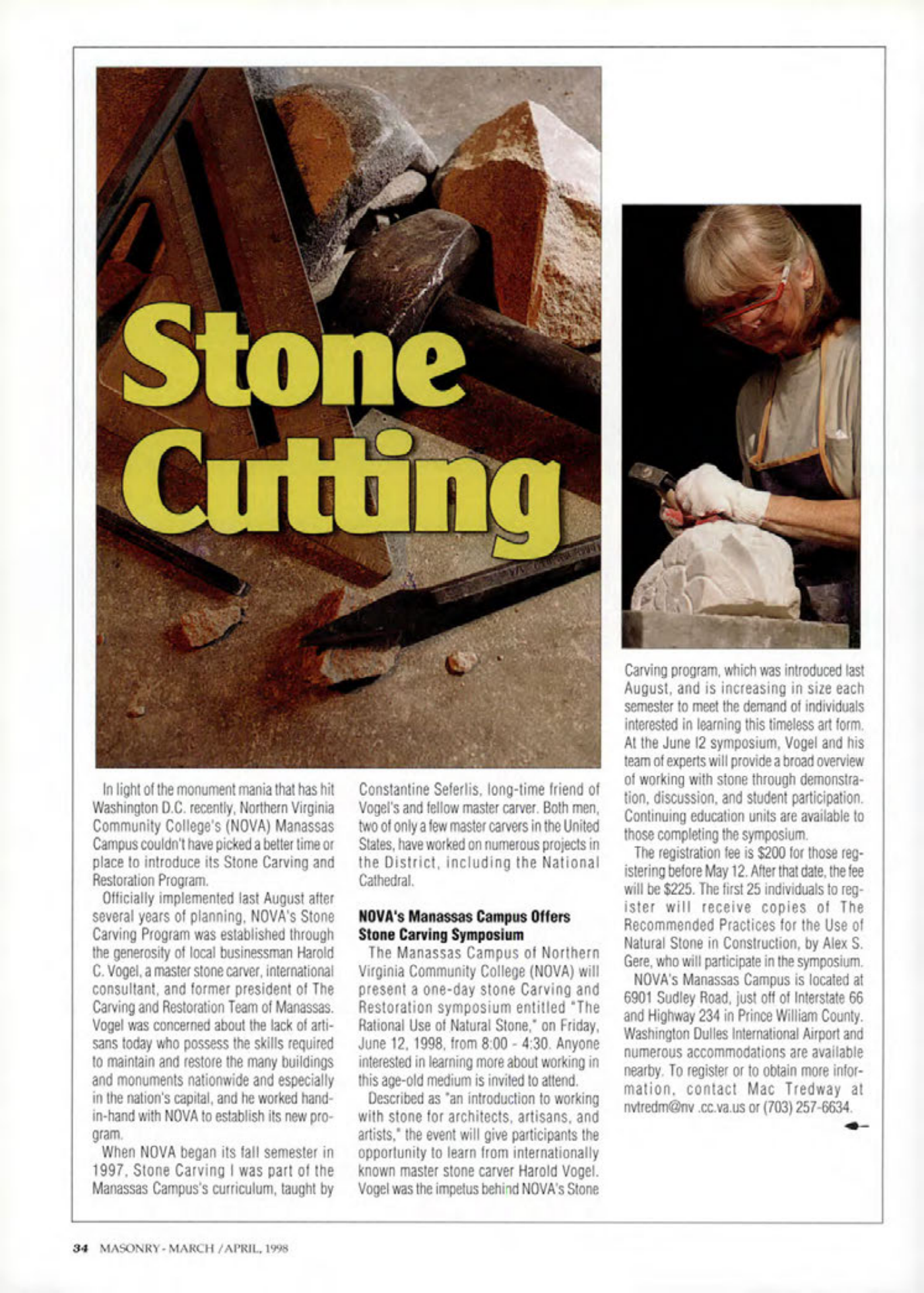Masonry Magazine April 1998 Page. 34