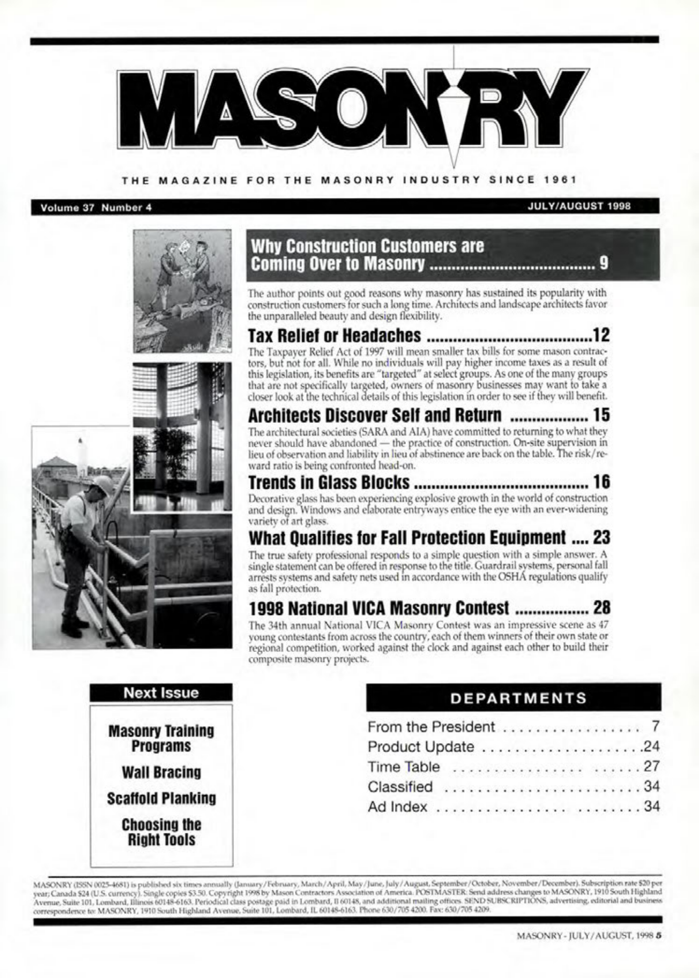 Masonry Magazine August 1998 Page. 5