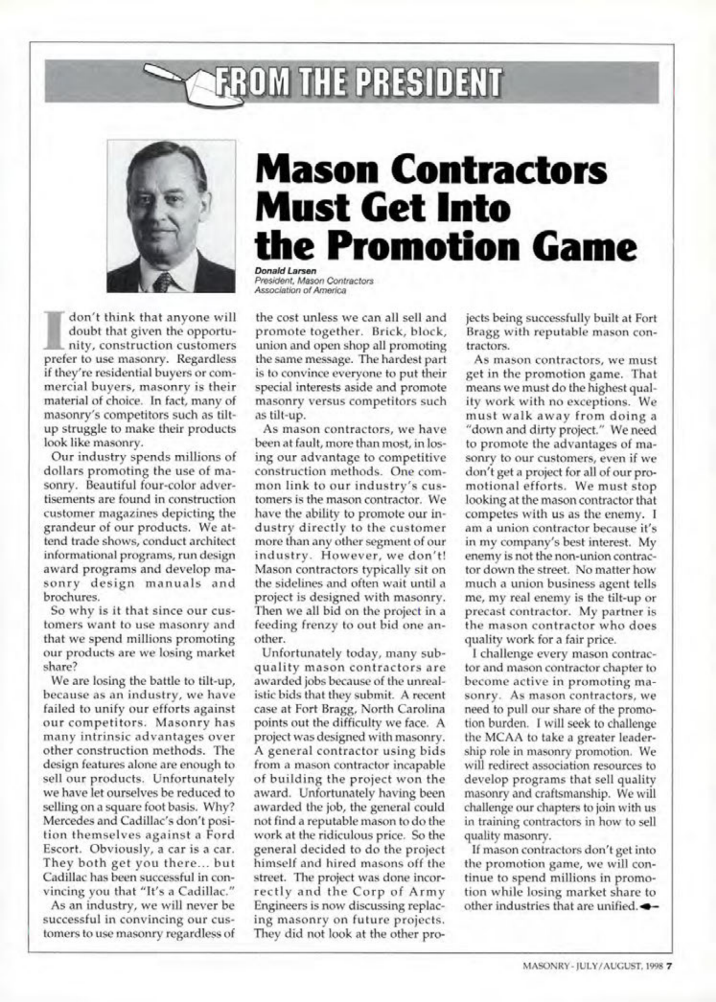 Masonry Magazine August 1998 Page. 7