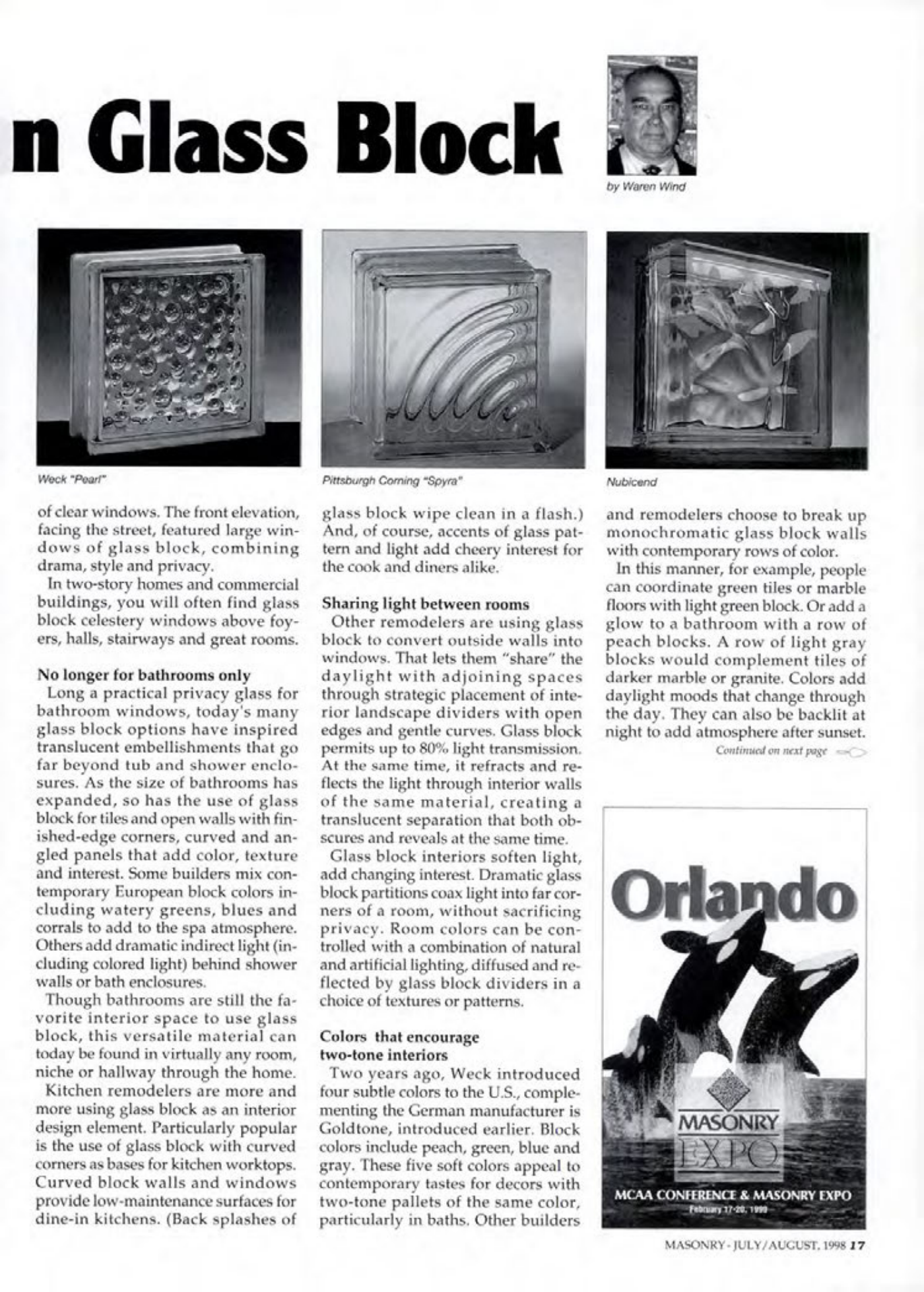 Masonry Magazine August 1998 Page. 17
