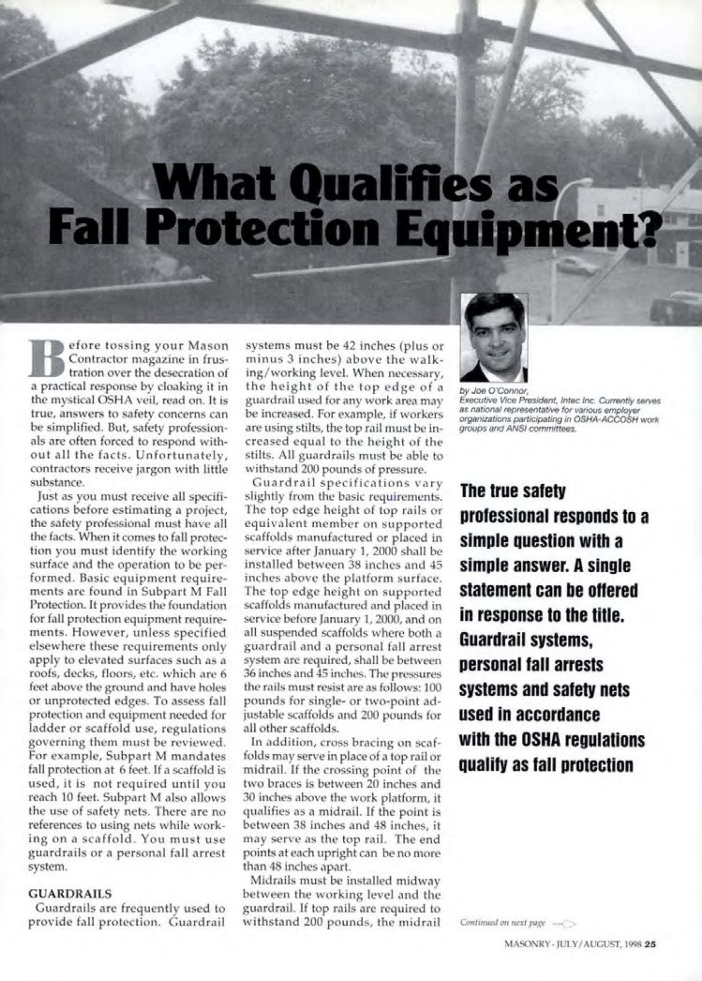 Masonry Magazine August 1998 Page. 25