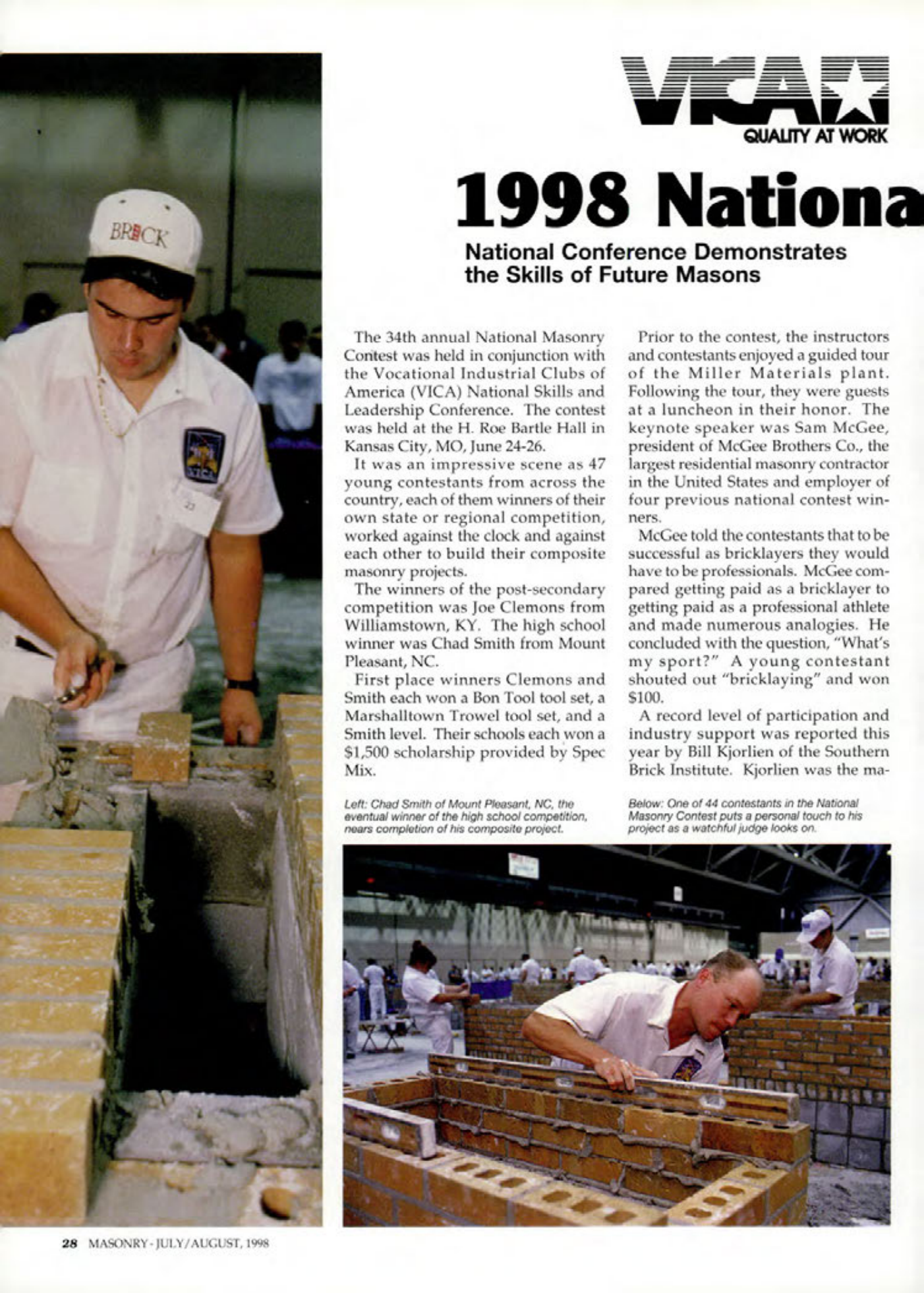 Masonry Magazine August 1998 Page. 28