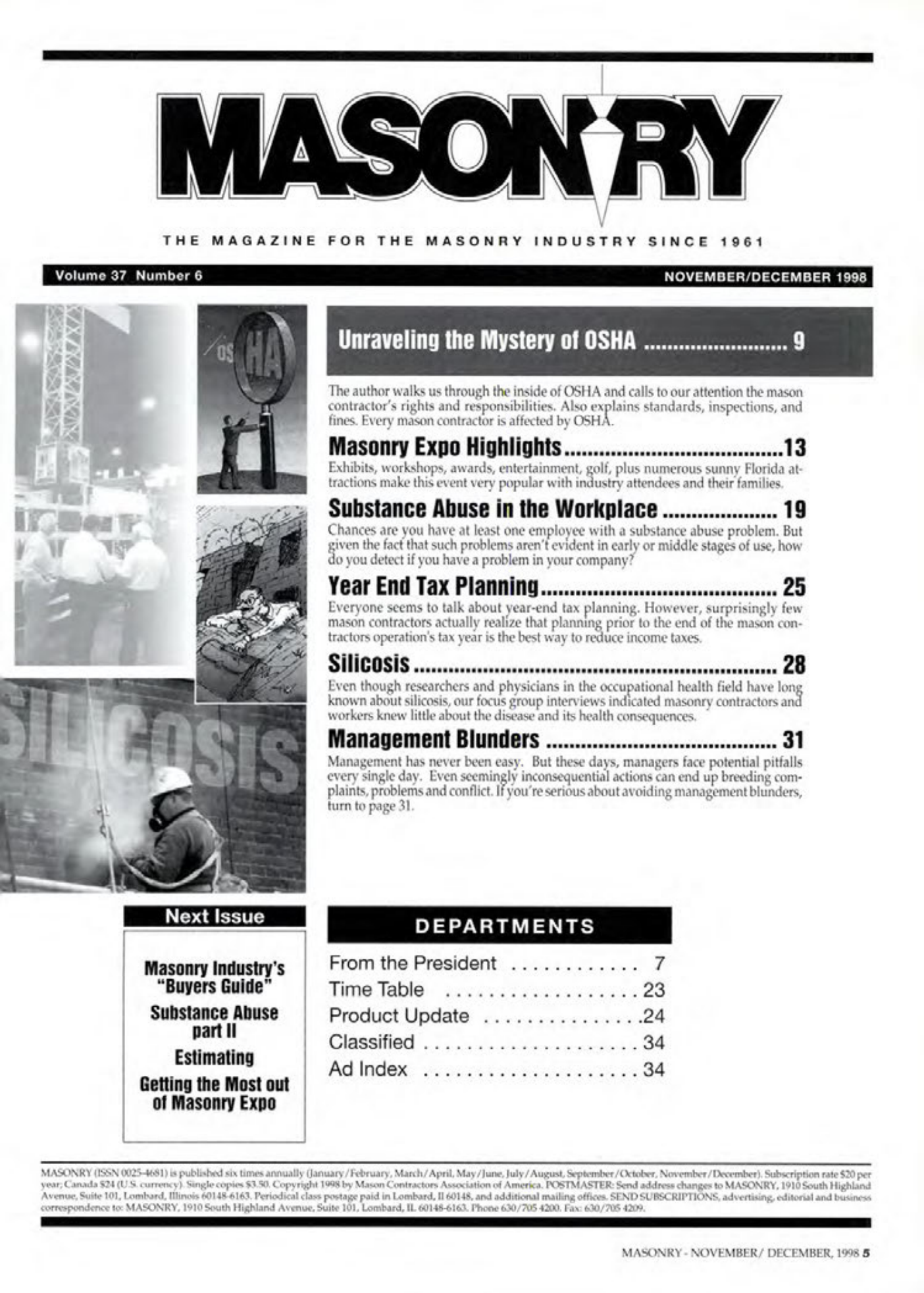 Masonry Magazine December 1998 Page. 5