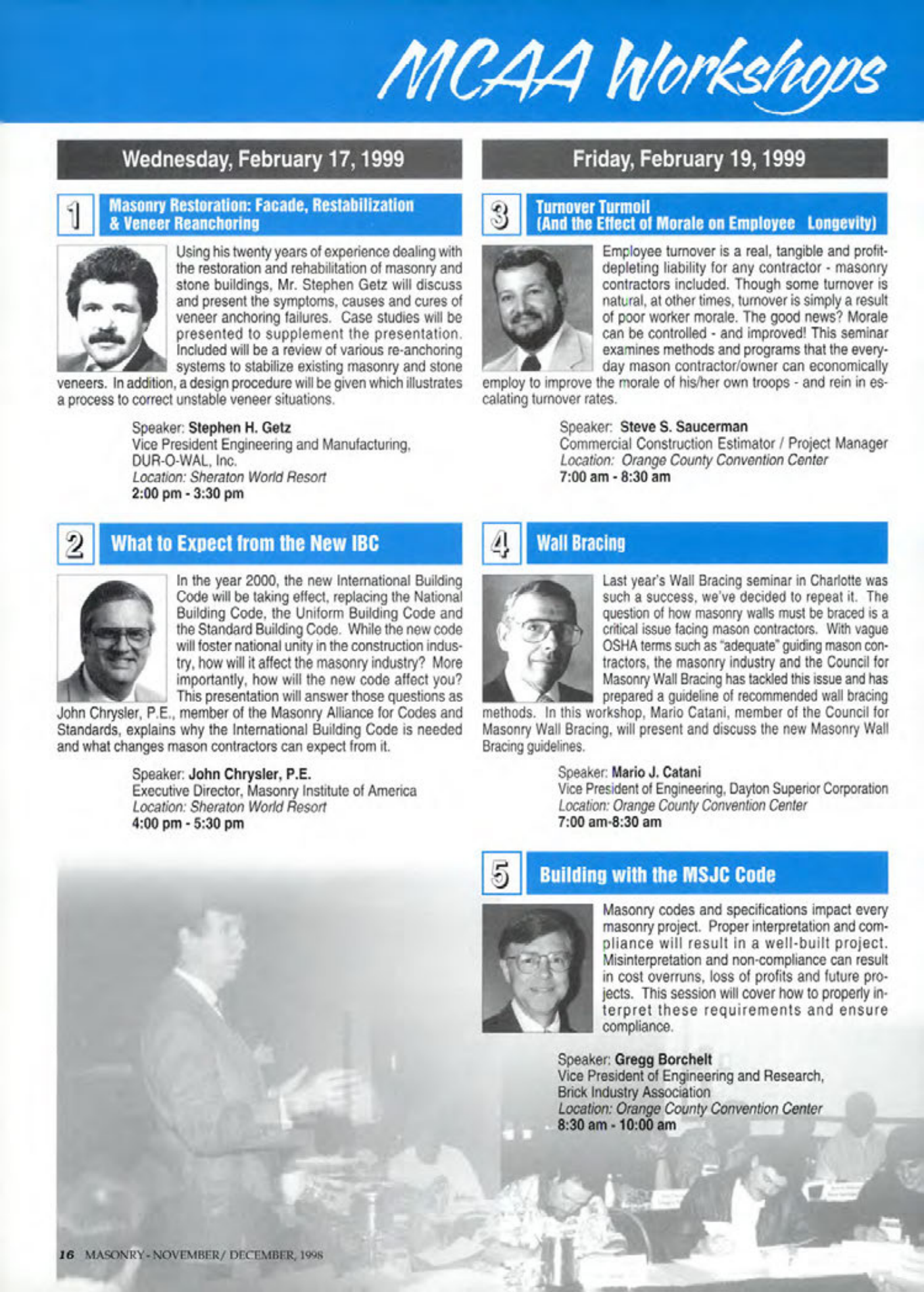 Masonry Magazine December 1998 Page. 16