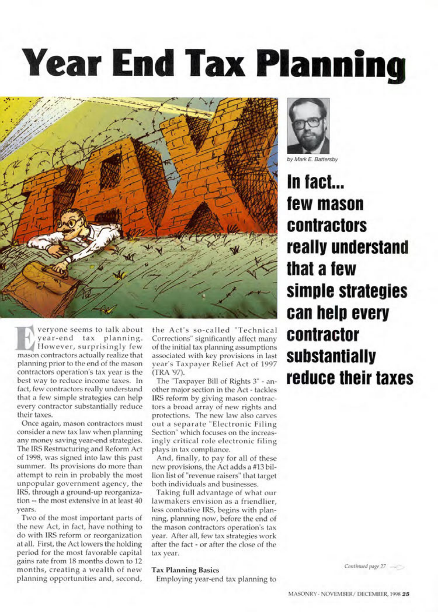 Masonry Magazine December 1998 Page. 25