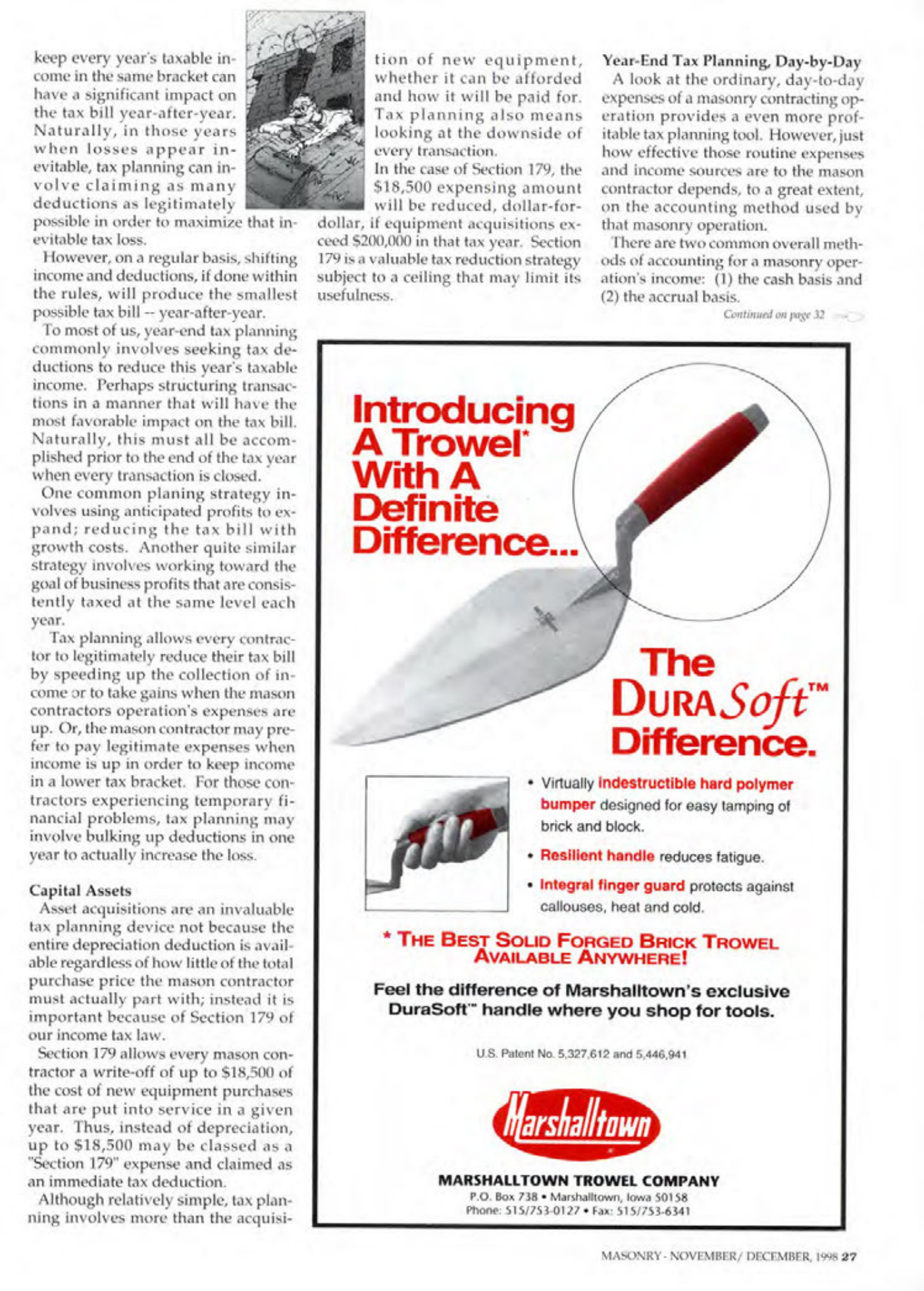 Masonry Magazine December 1998 Page. 27