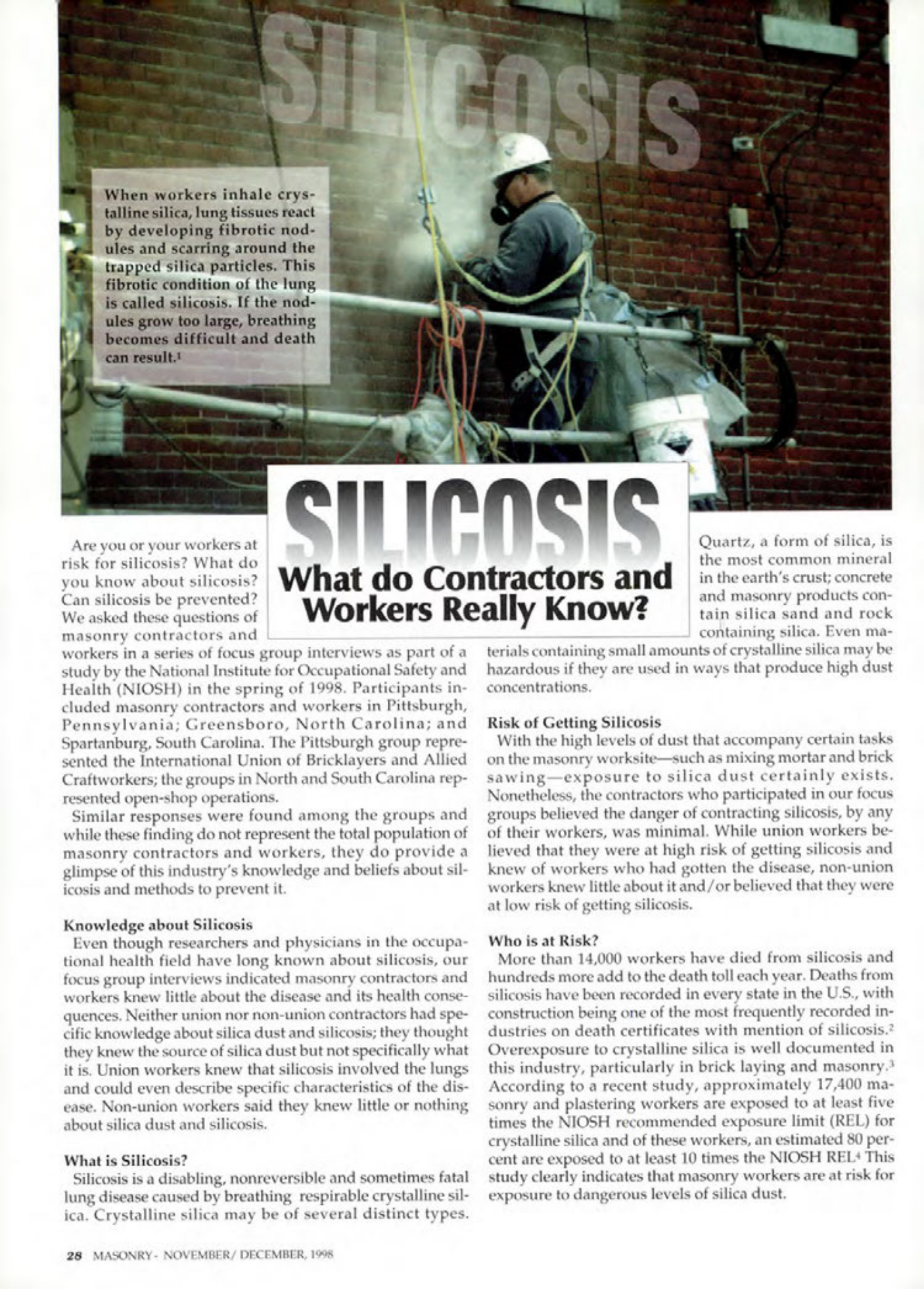Masonry Magazine December 1998 Page. 28