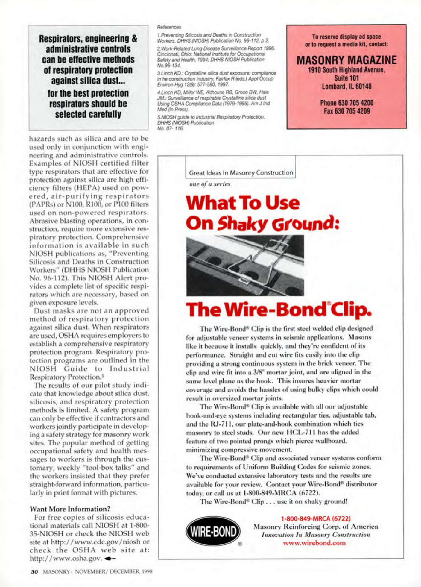 Masonry Magazine December 1998 Page. 30