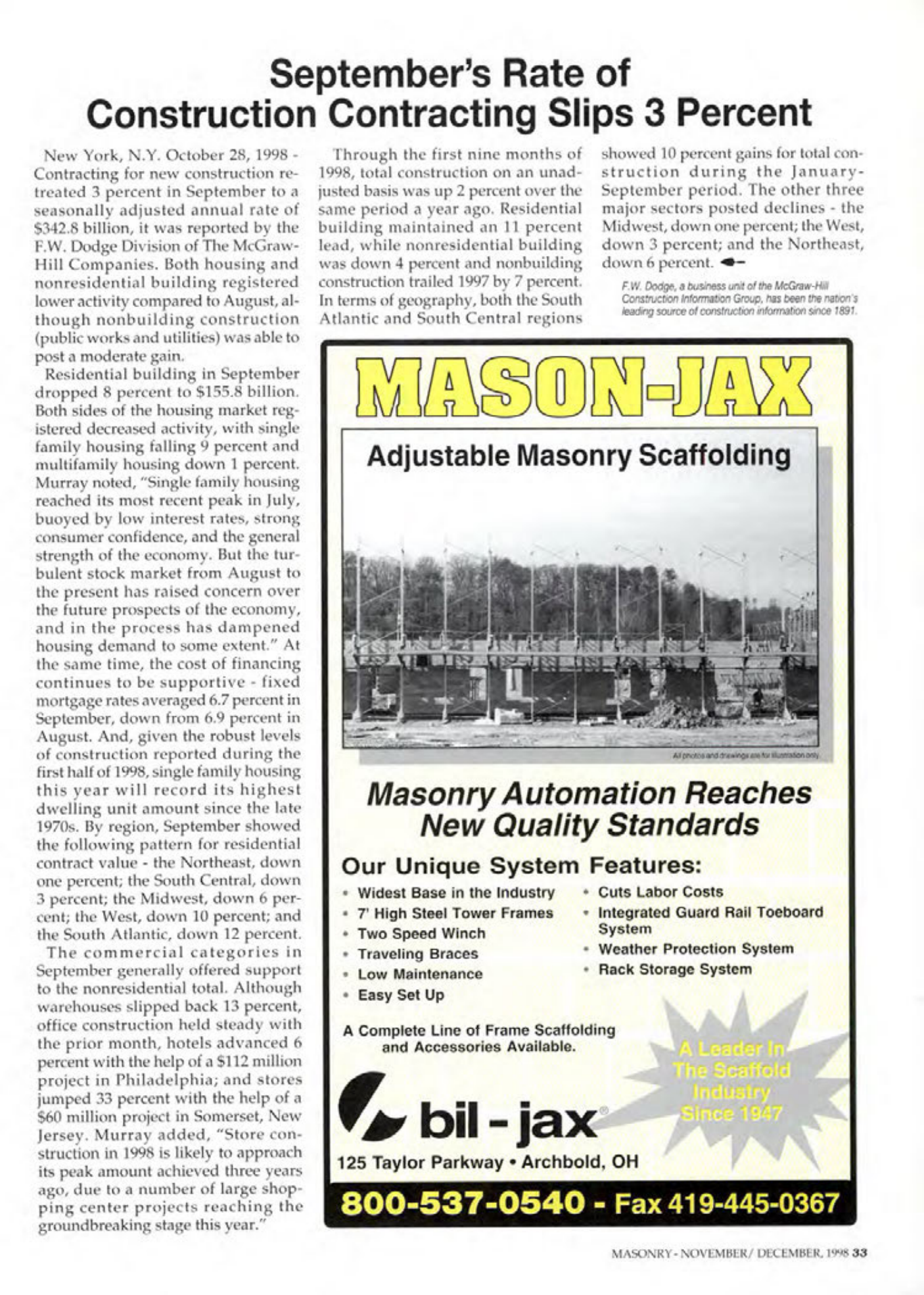 Masonry Magazine December 1998 Page. 33