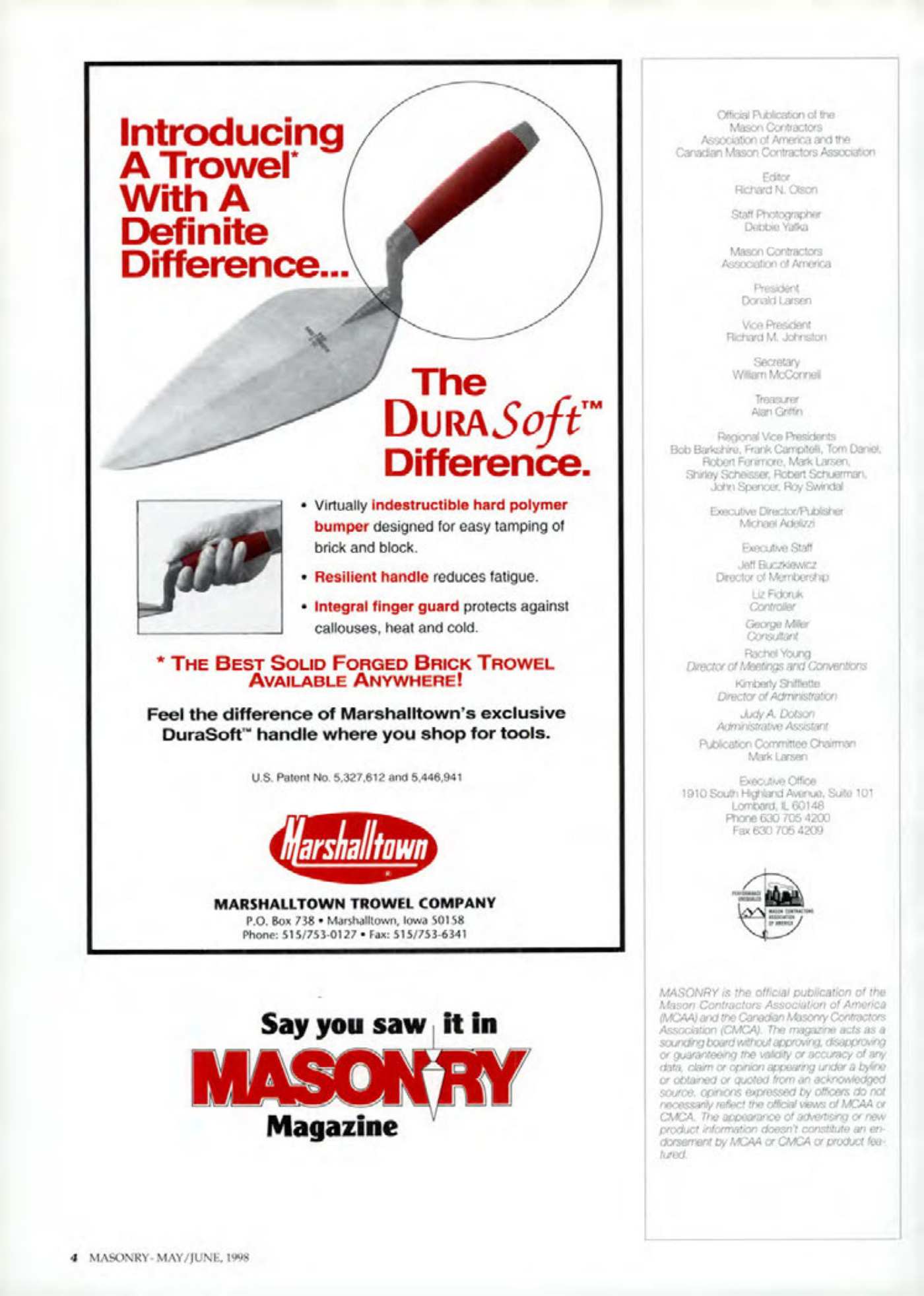 Masonry Magazine June 1998 Page. 4