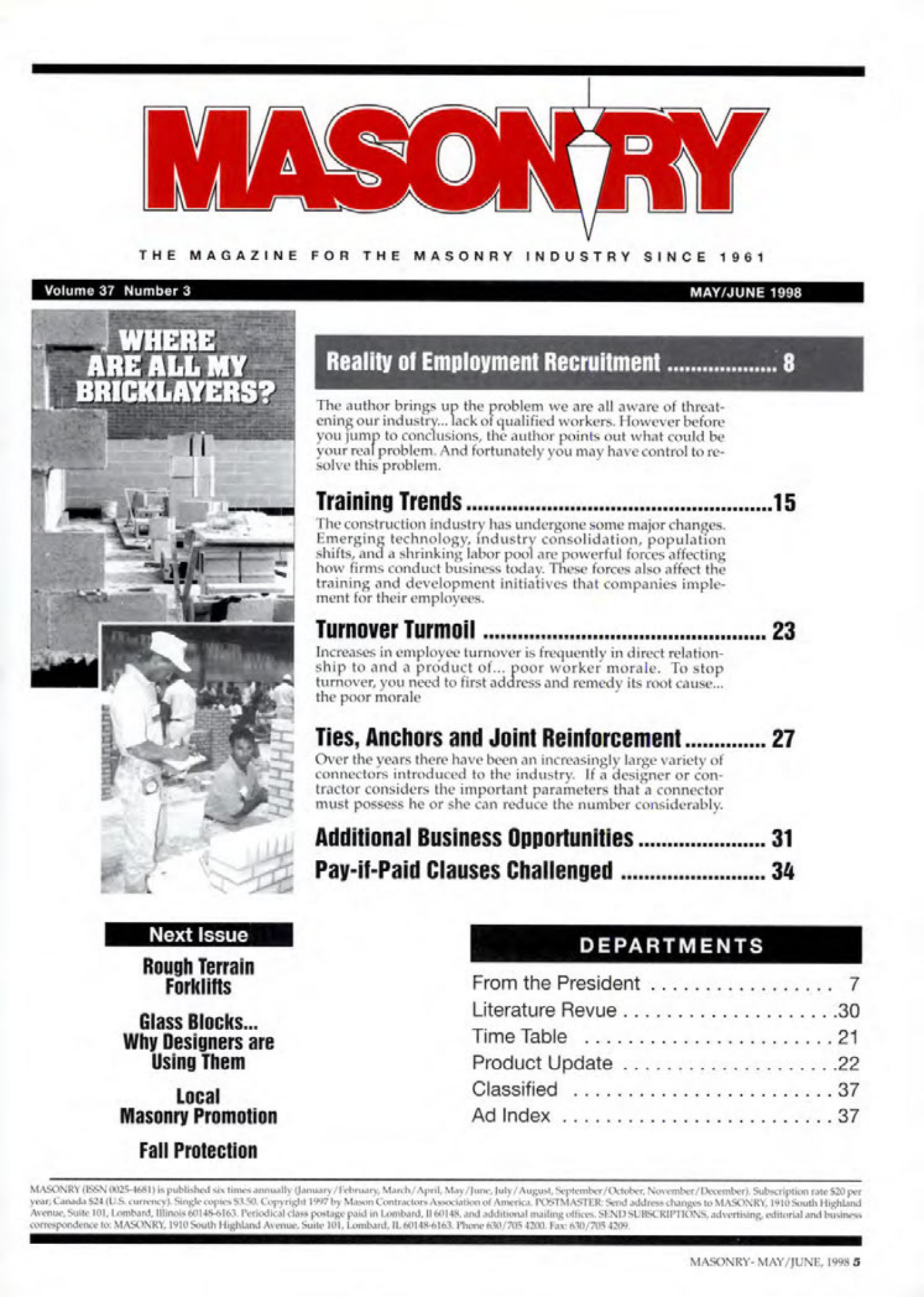 Masonry Magazine June 1998 Page. 5