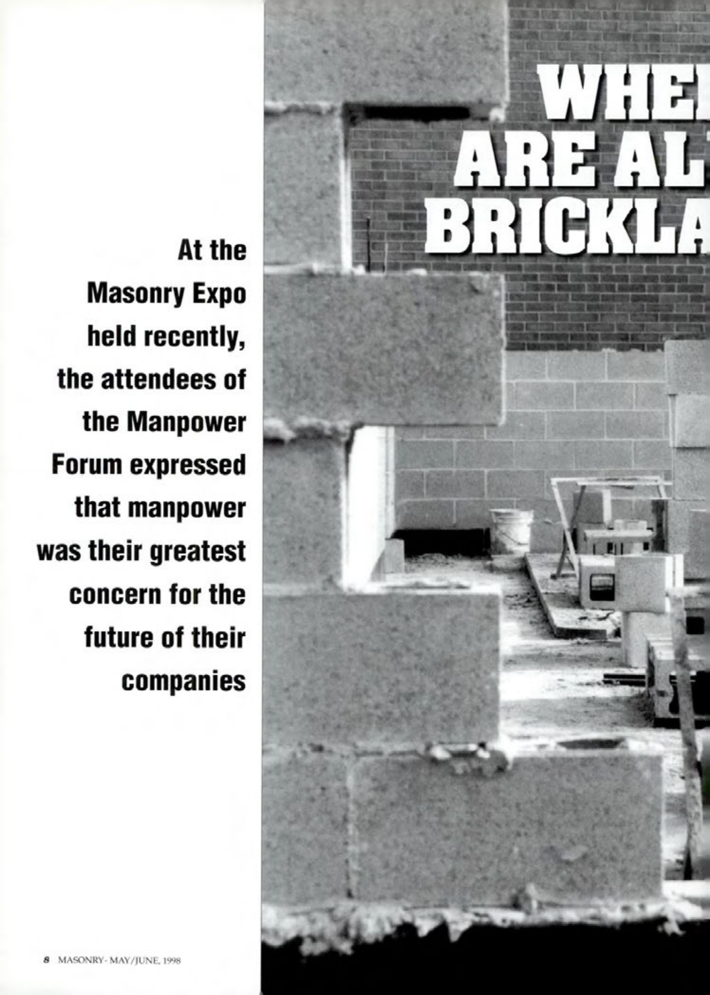 Masonry Magazine June 1998 Page. 8