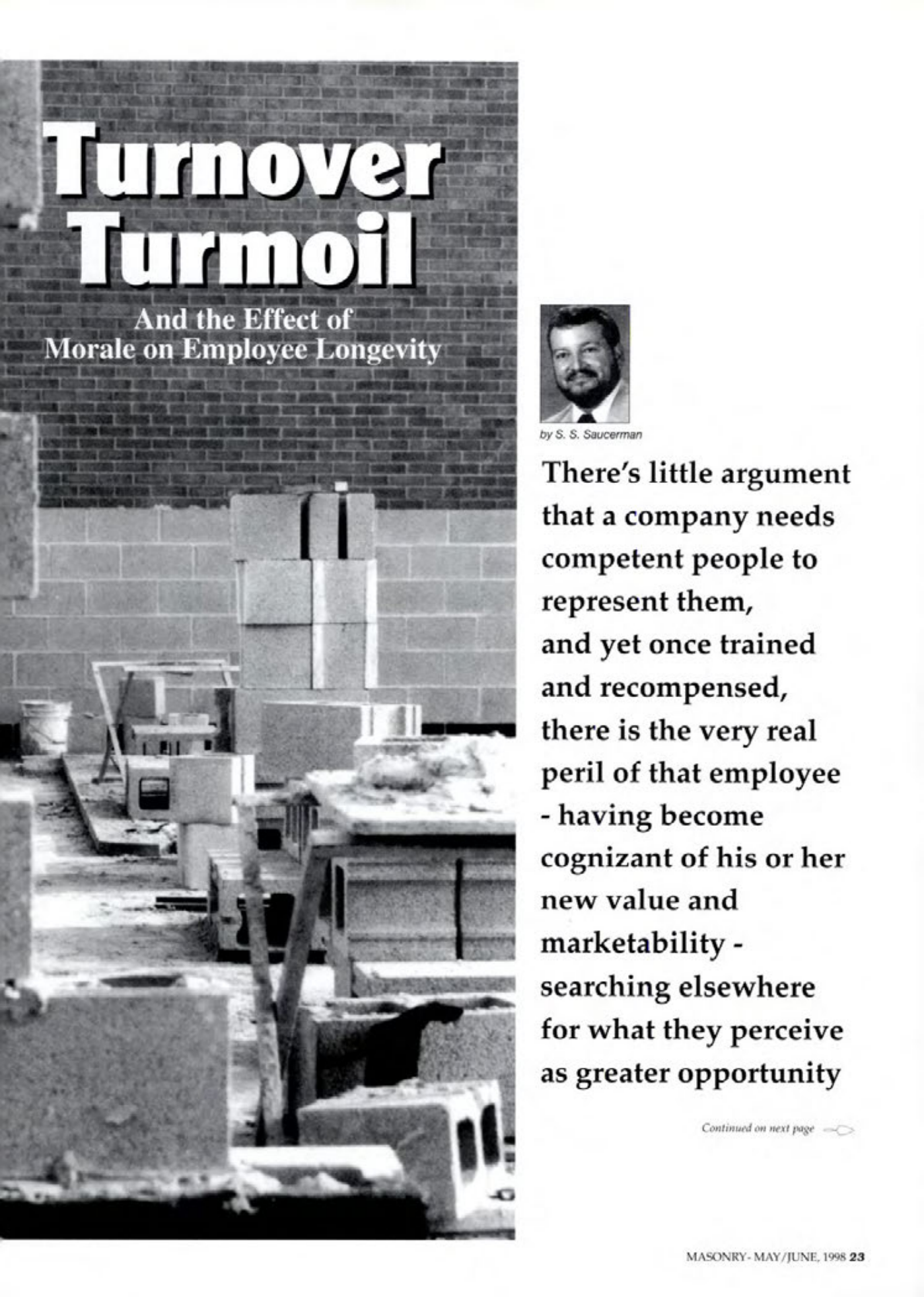 Masonry Magazine June 1998 Page. 23
