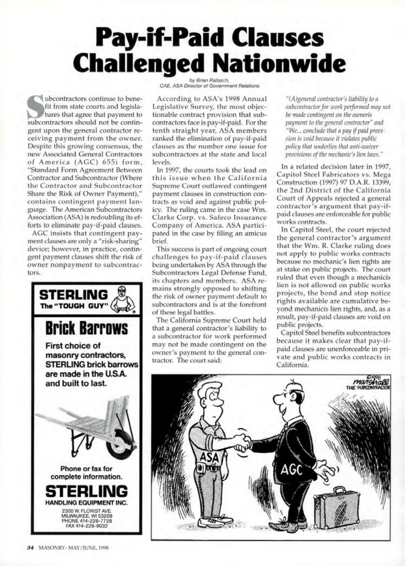 Masonry Magazine June 1998 Page. 34