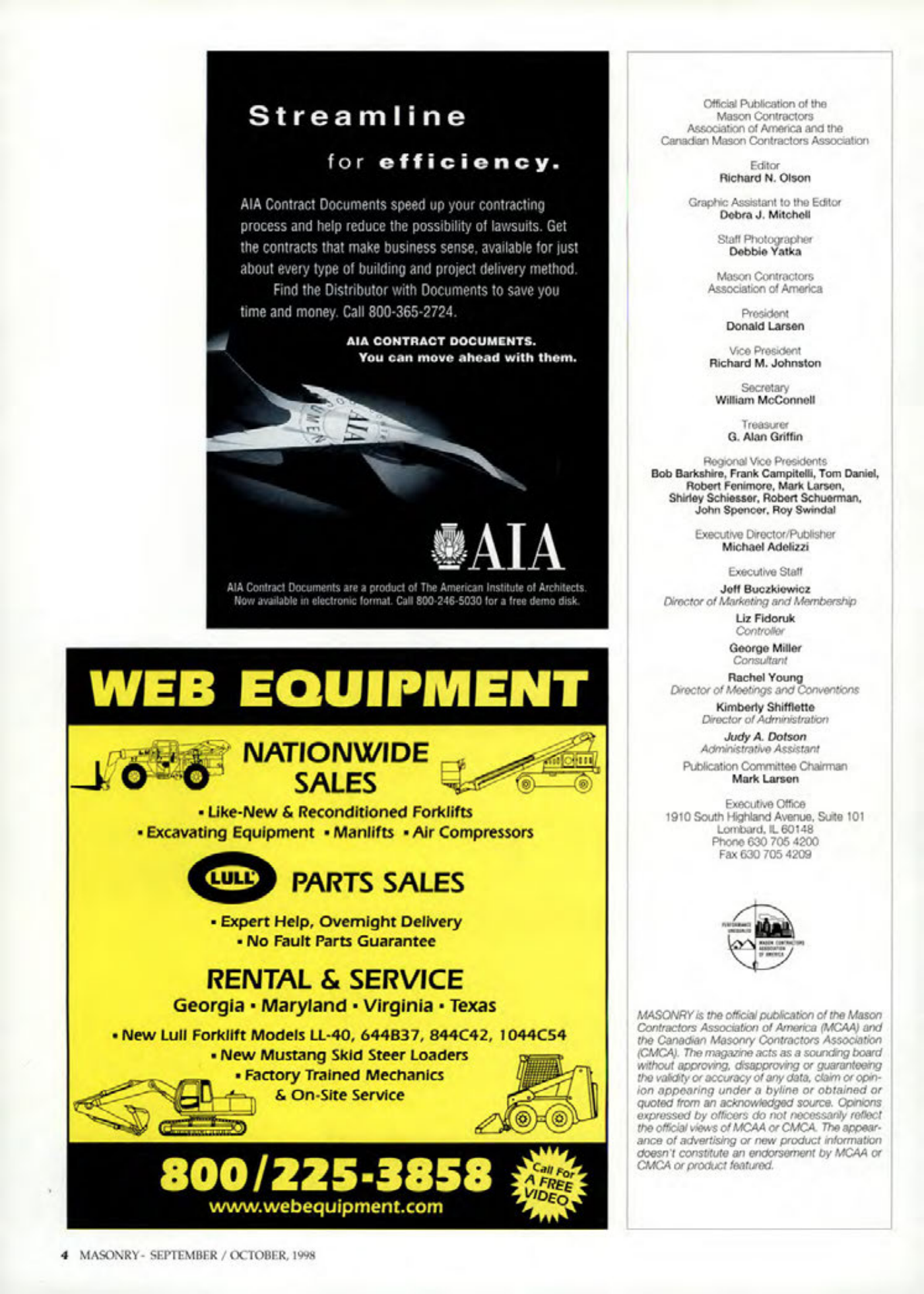 Masonry Magazine October 1998 Page. 4