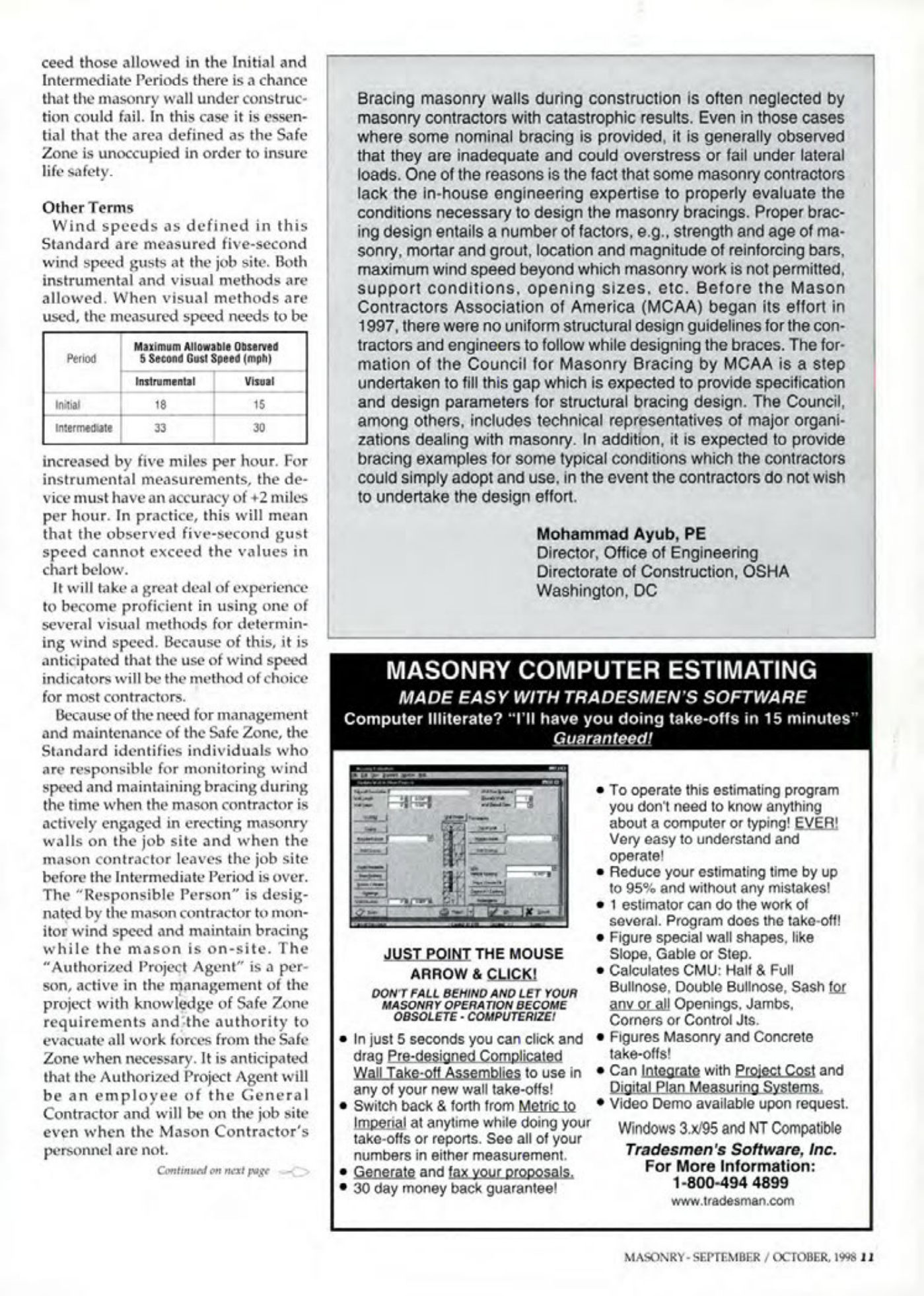 Masonry Magazine October 1998 Page. 11