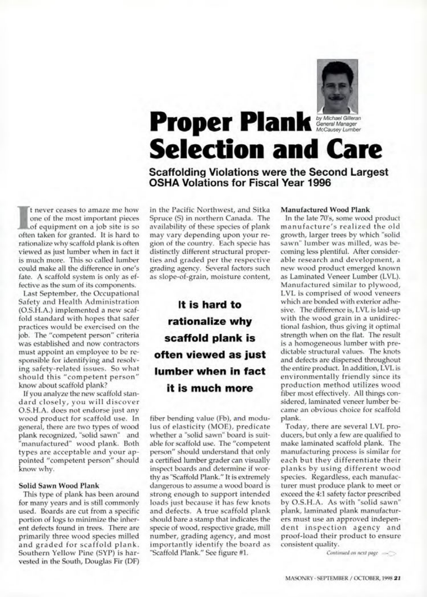 Masonry Magazine October 1998 Page. 21