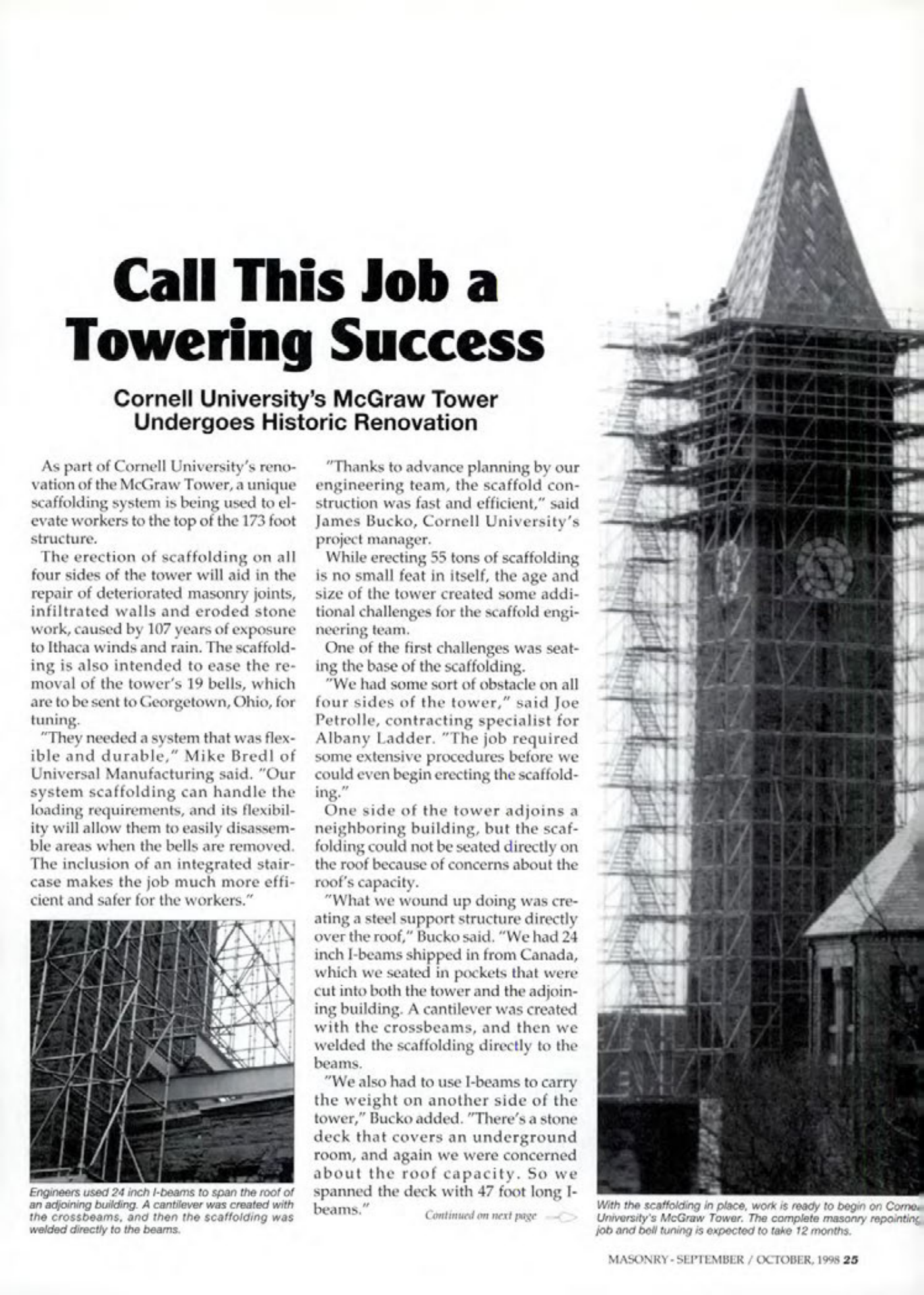 Masonry Magazine October 1998 Page. 25