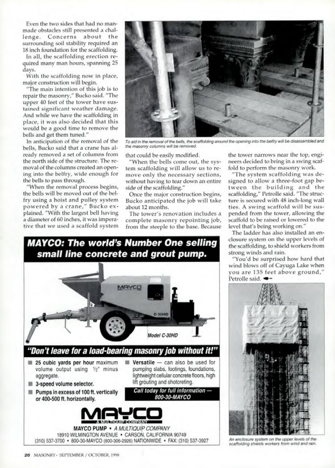 Masonry Magazine October 1998 Page. 26
