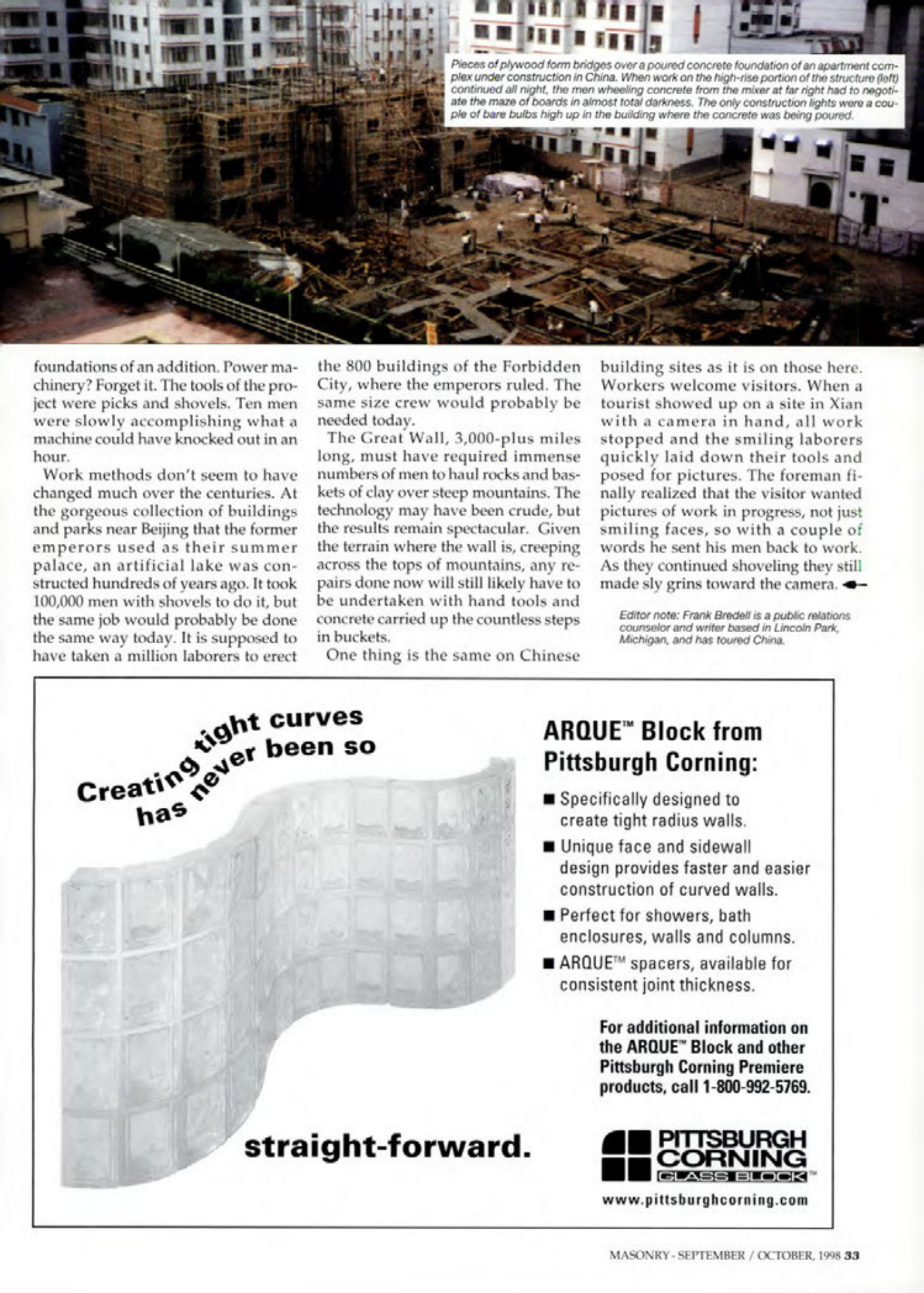 Masonry Magazine October 1998 Page. 33
