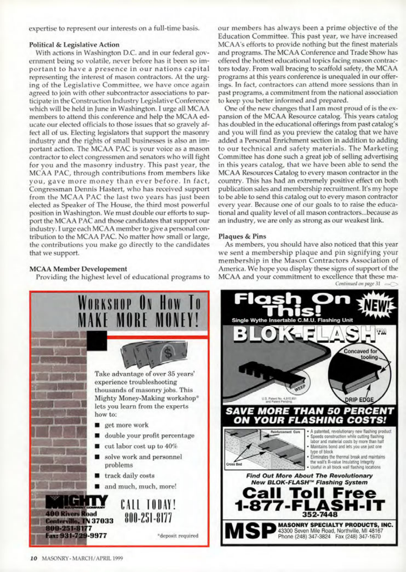 Masonry Magazine April 1999 Page. 10