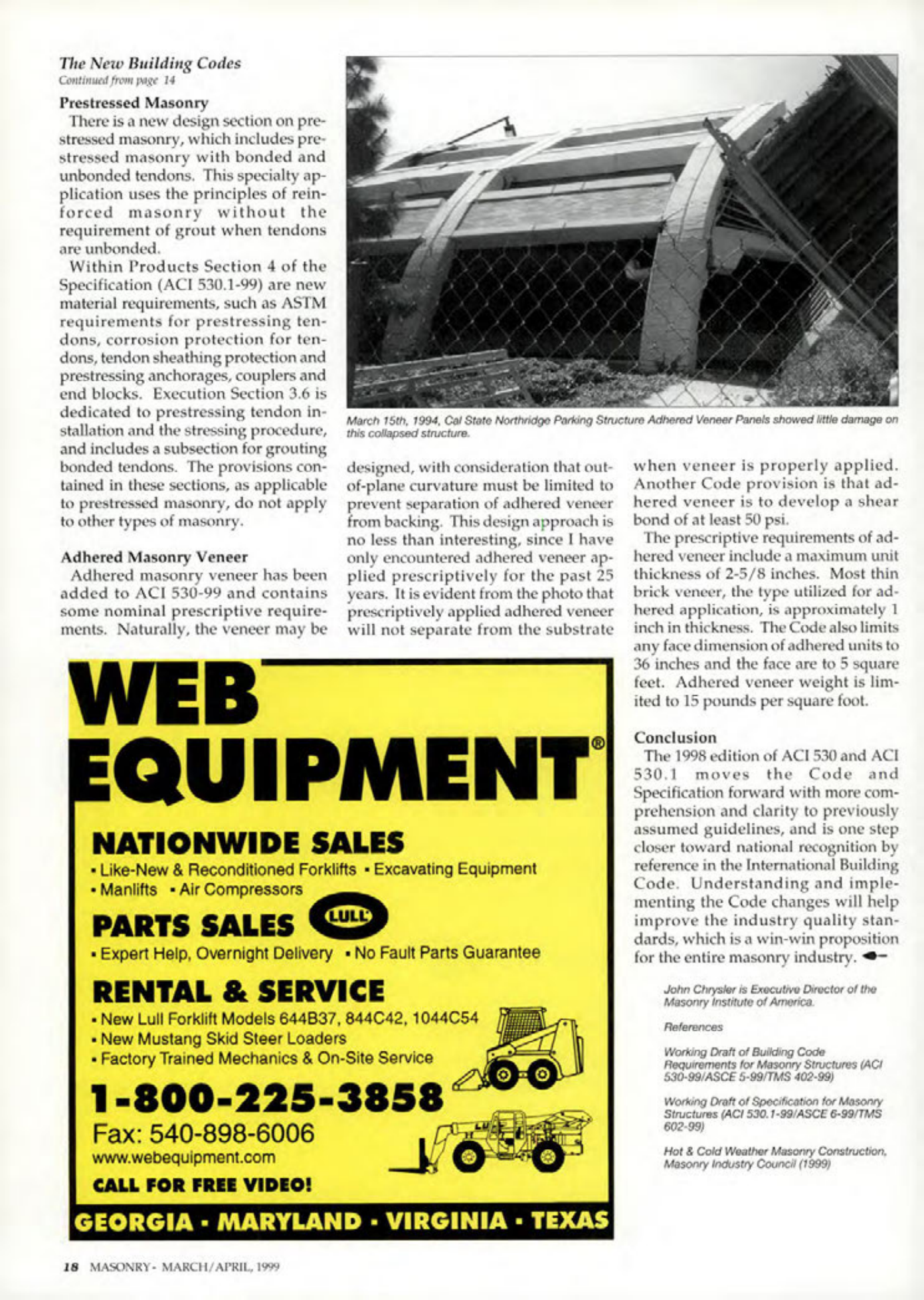 Masonry Magazine April 1999 Page. 18