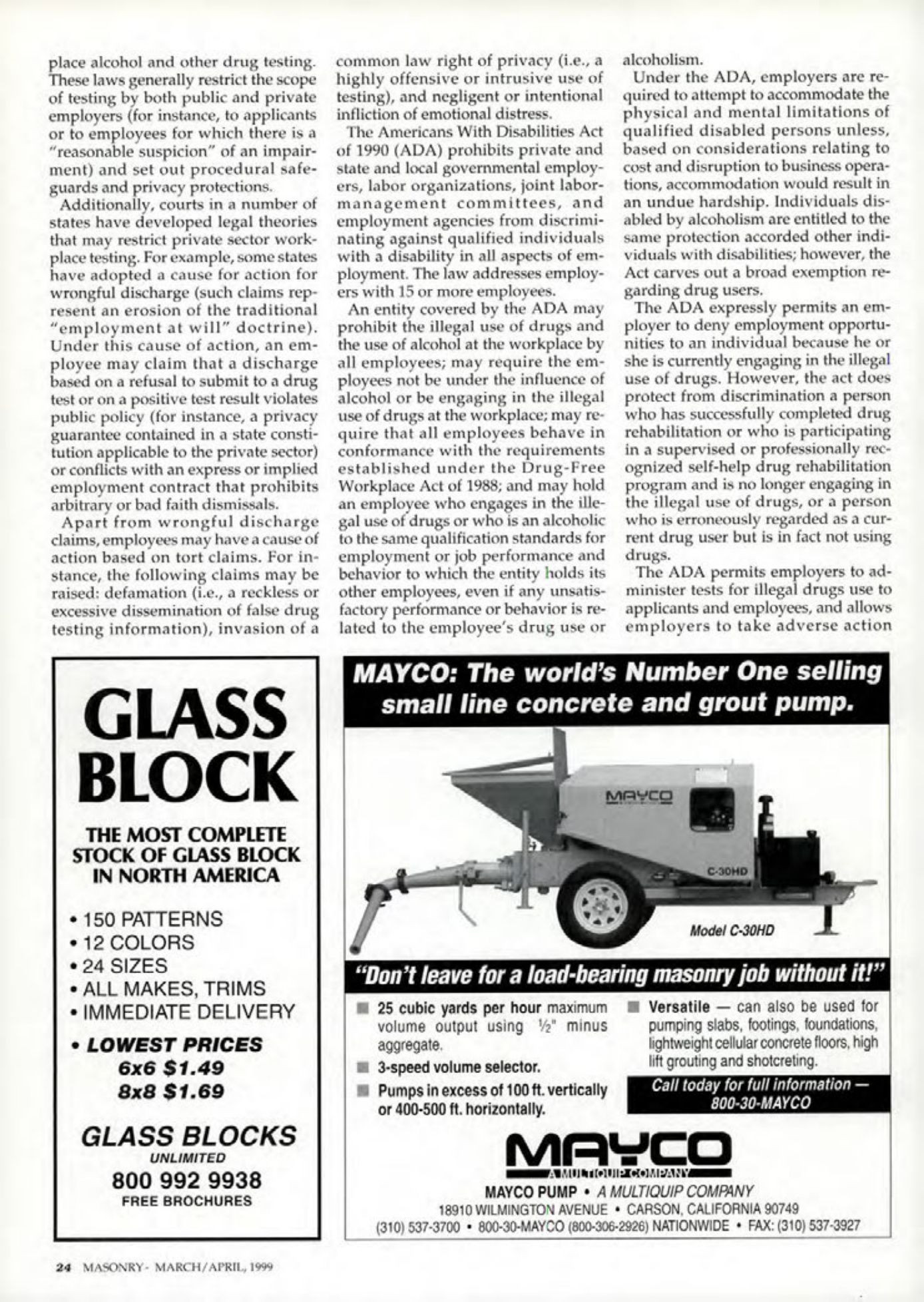 Masonry Magazine April 1999 Page. 24