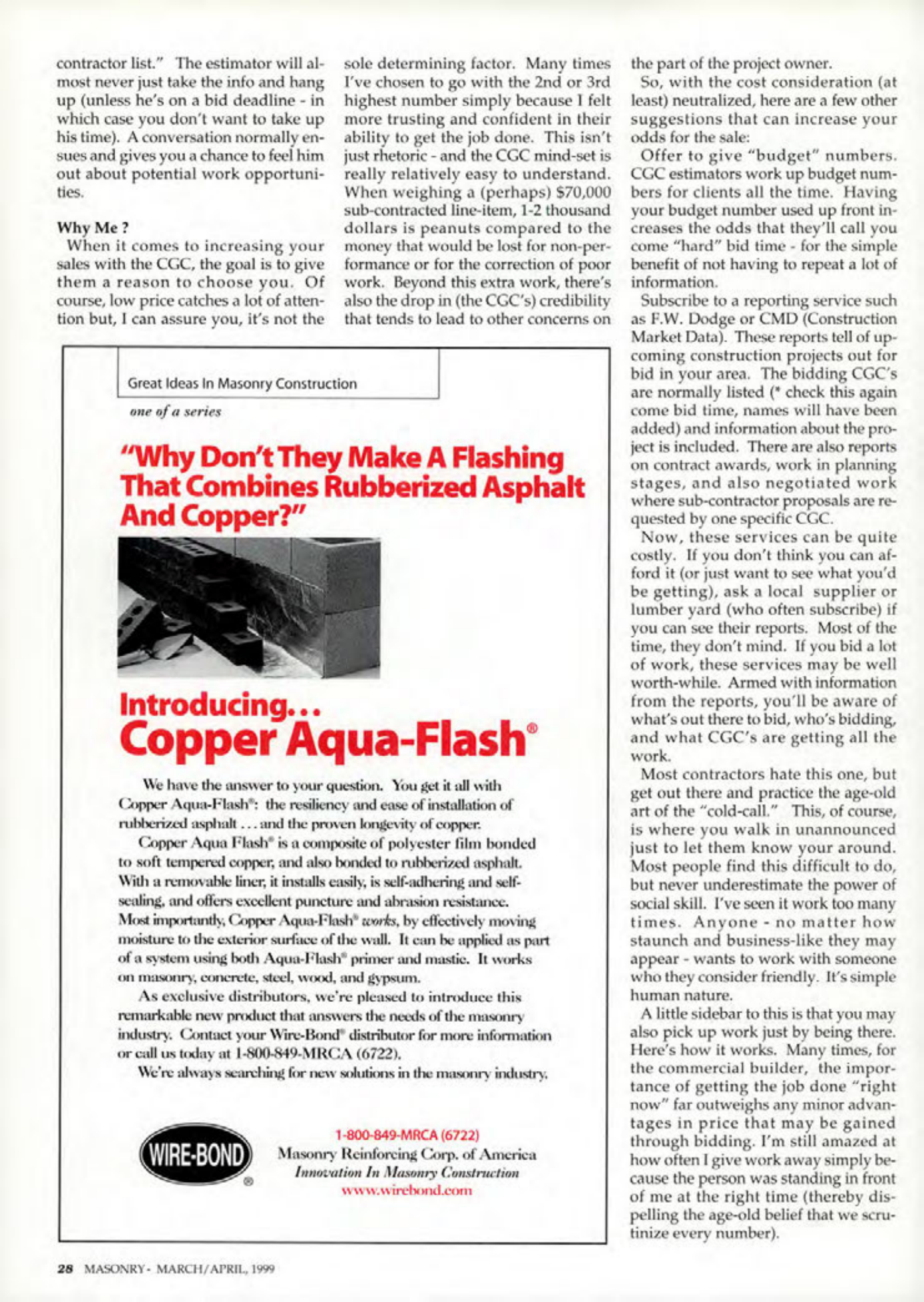 Masonry Magazine April 1999 Page. 28