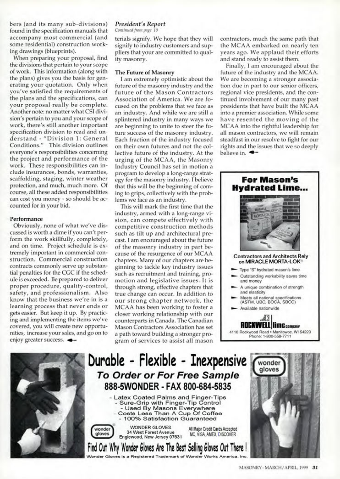 Masonry Magazine April 1999 Page. 31