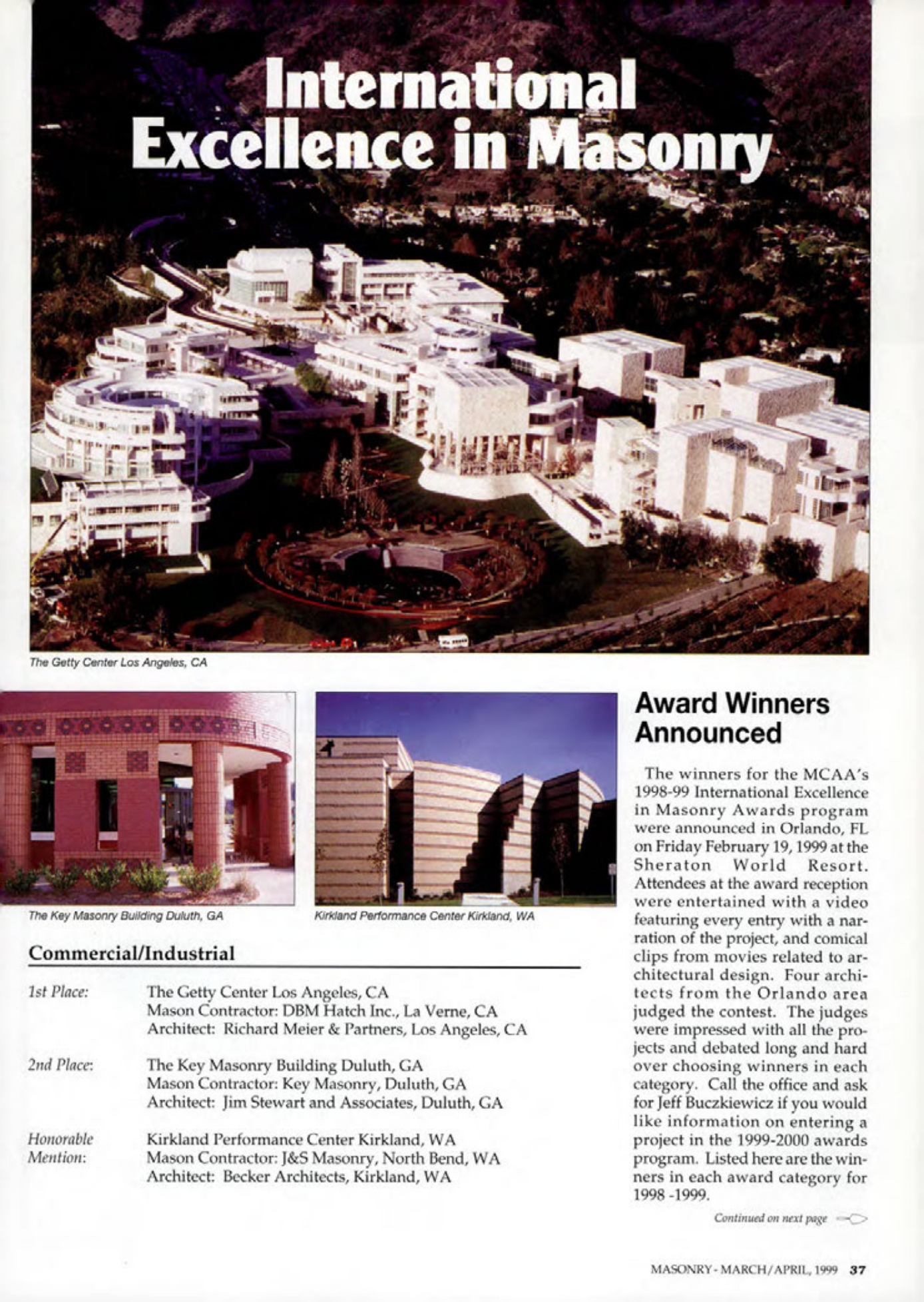 Masonry Magazine April 1999 Page. 37