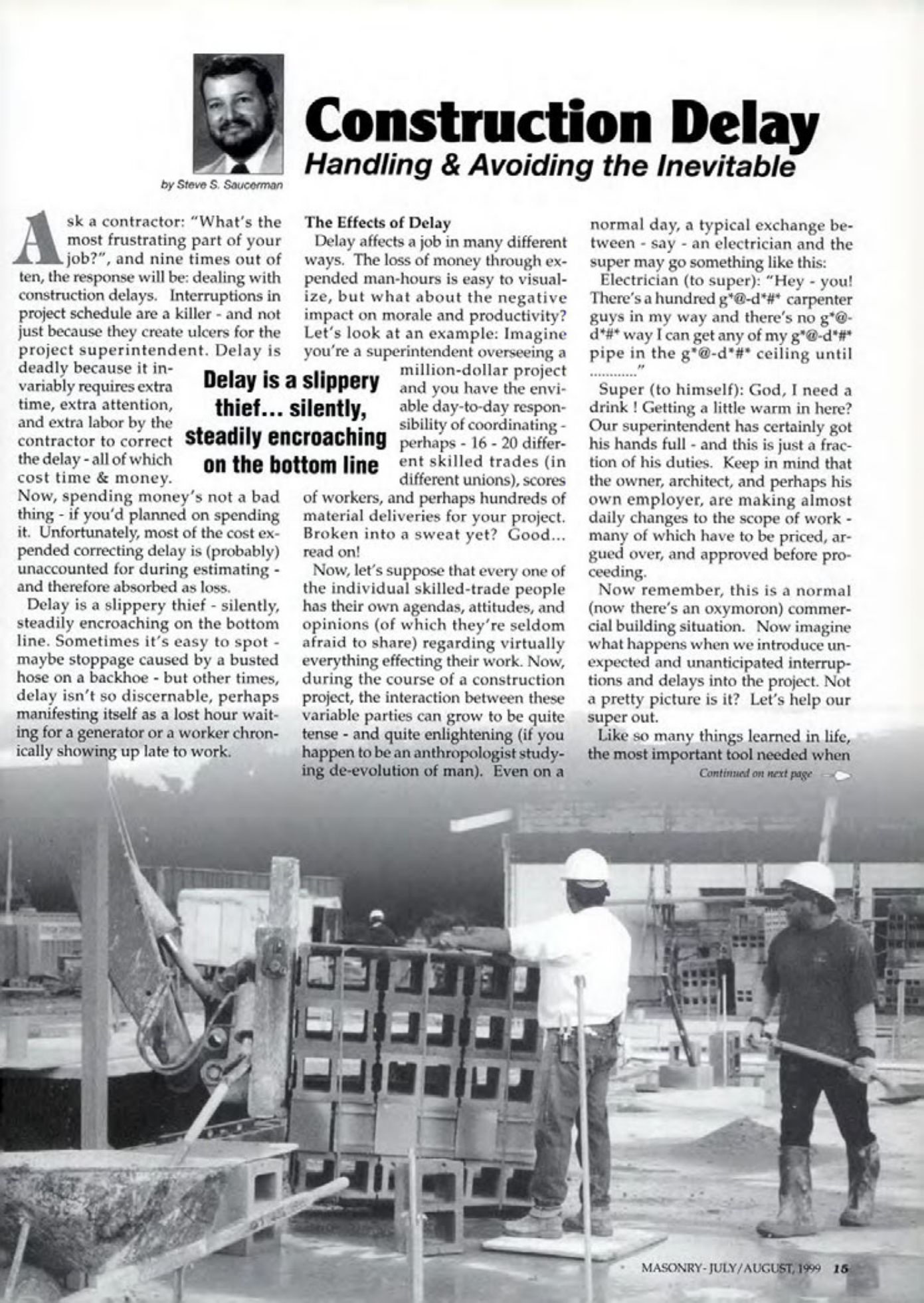 Masonry Magazine August 1999 Page. 15