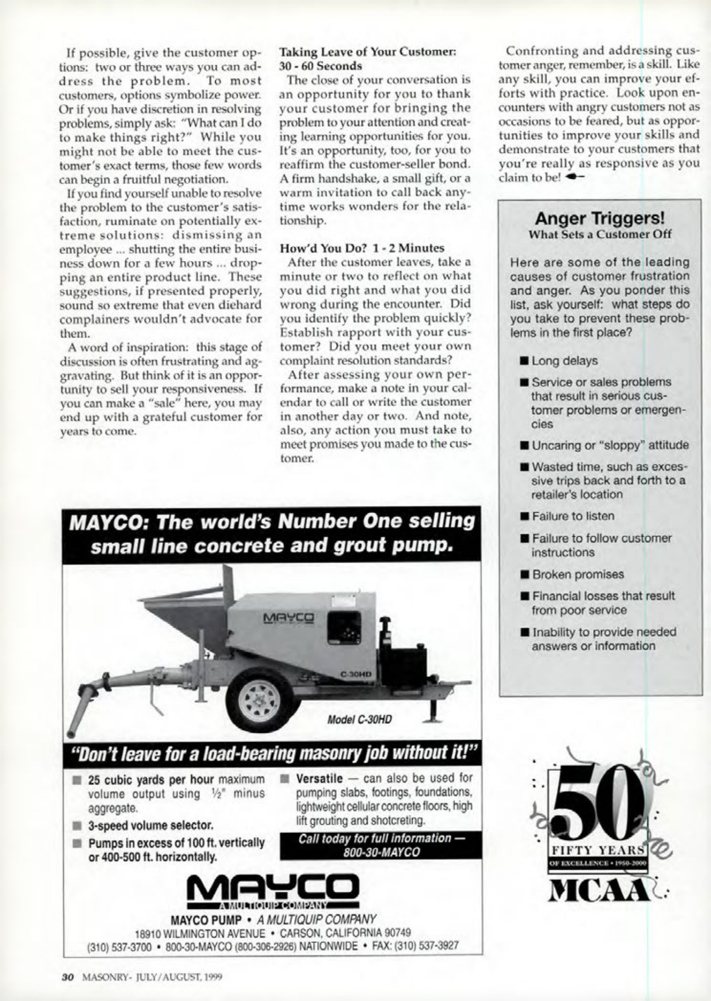 Masonry Magazine August 1999 Page. 30