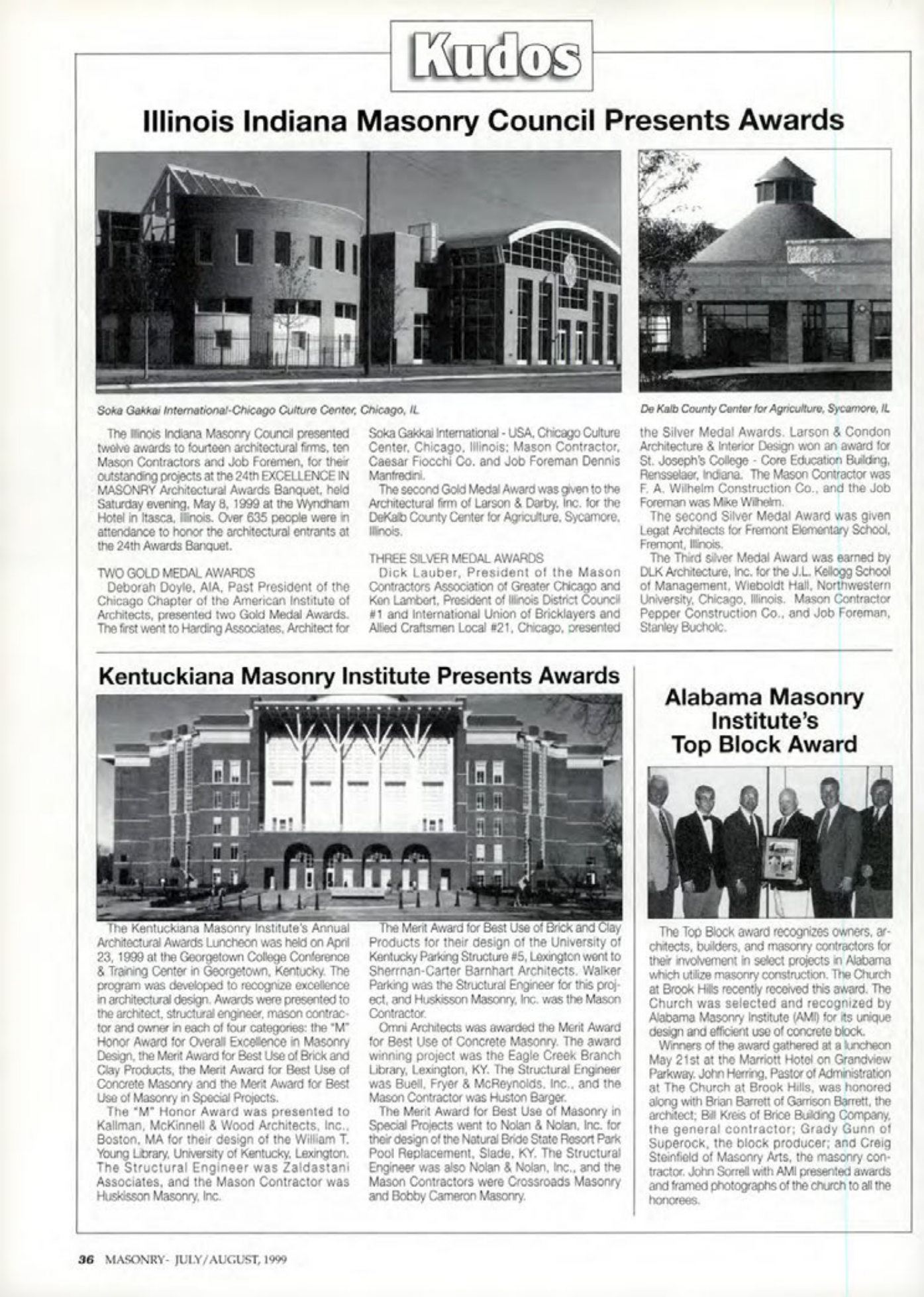 Masonry Magazine August 1999 Page. 36