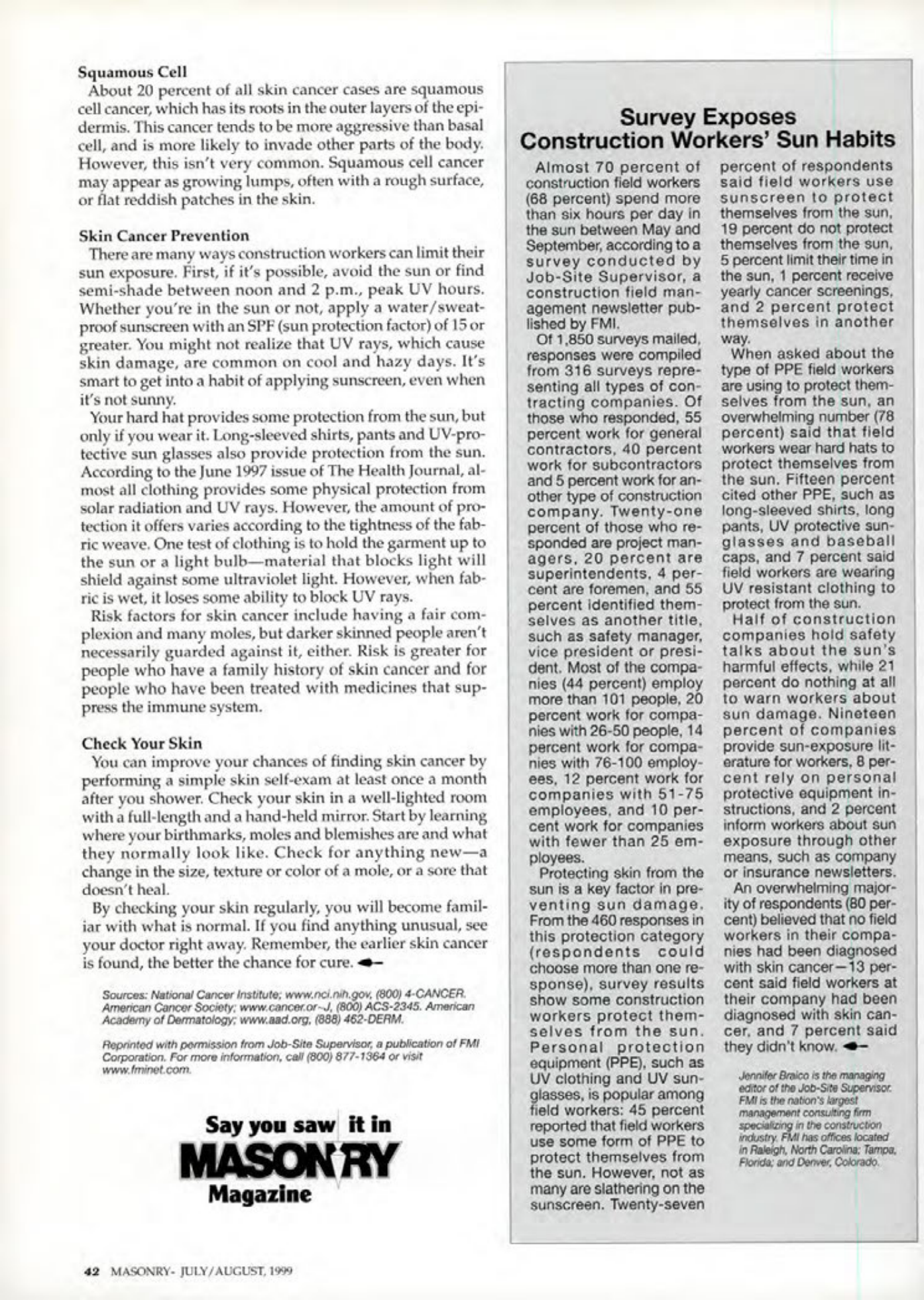 Masonry Magazine August 1999 Page. 42