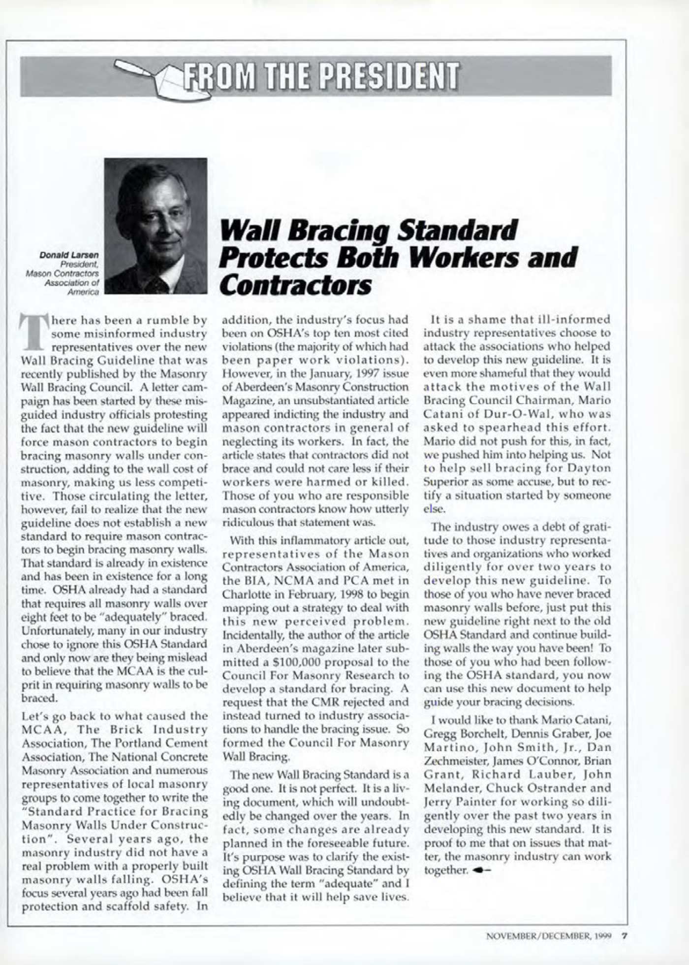 Masonry Magazine December 1999 Page. 7