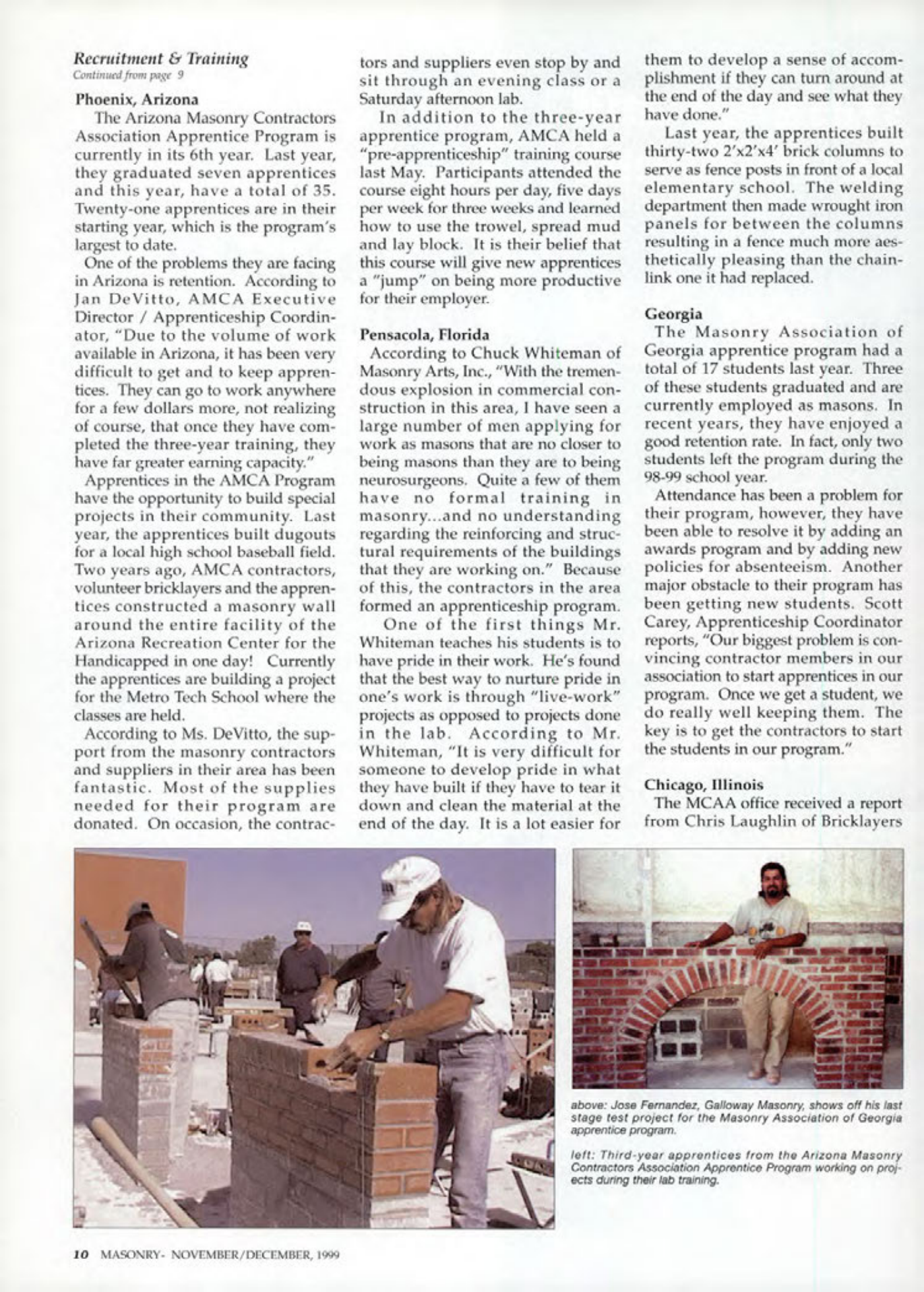 Masonry Magazine December 1999 Page. 10