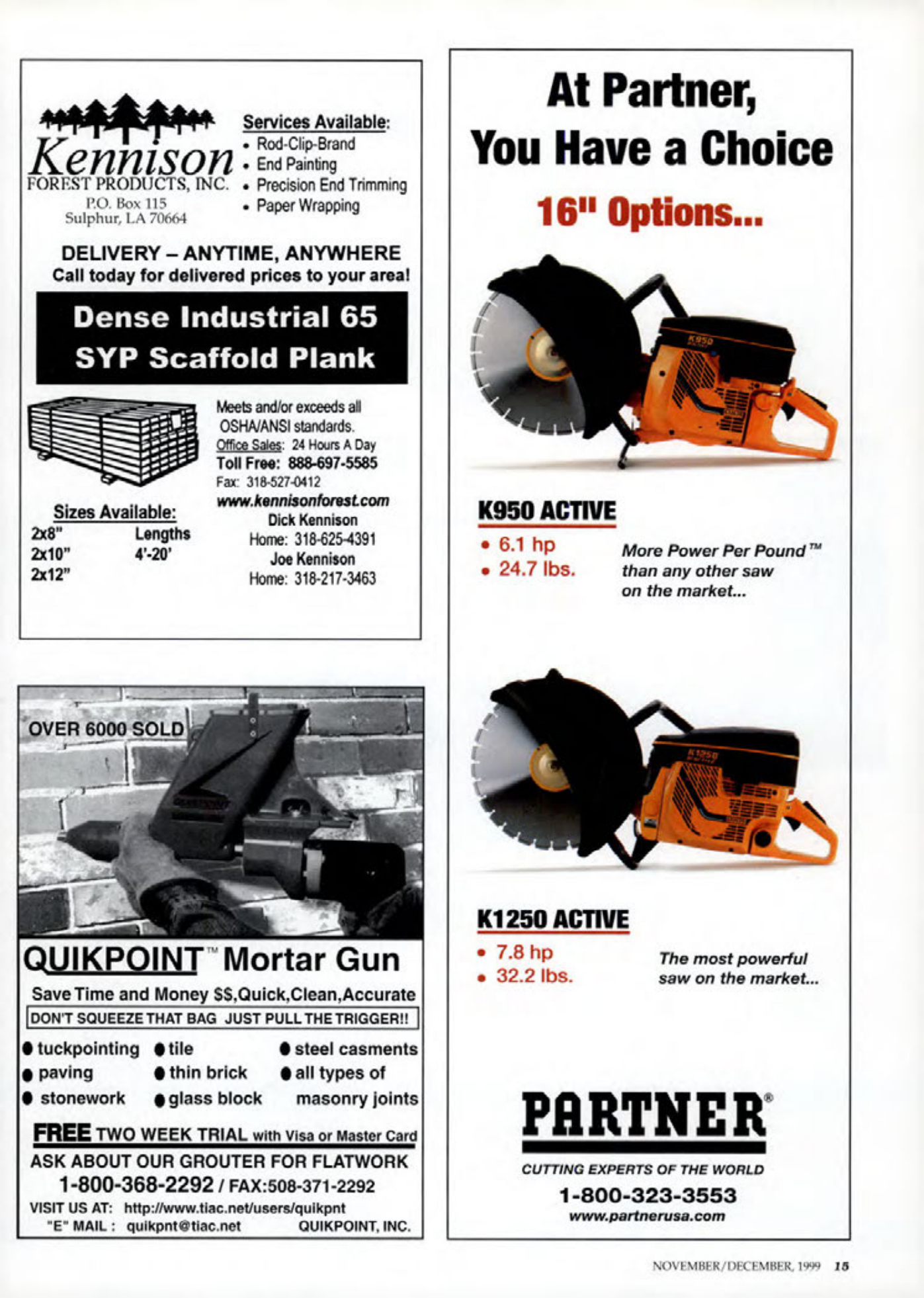 Masonry Magazine December 1999 Page. 15