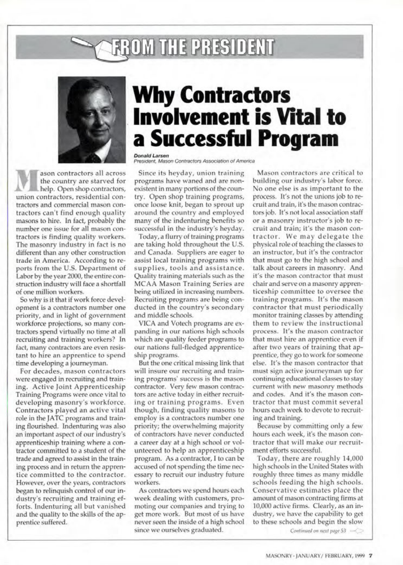 Masonry Magazine February 1999 Page. 9