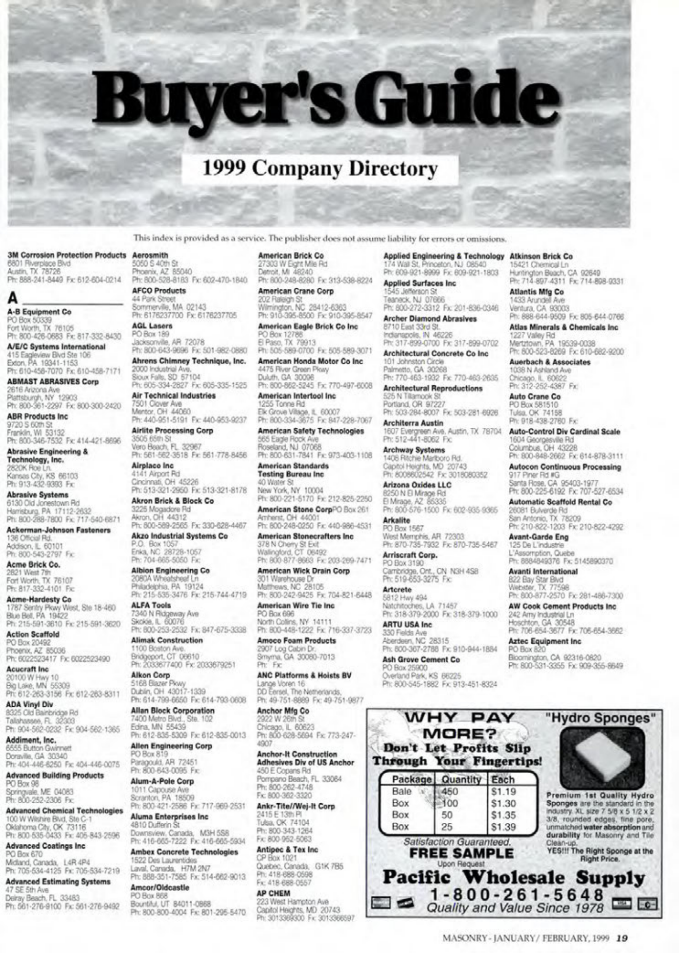 Masonry Magazine February 1999 Page. 21