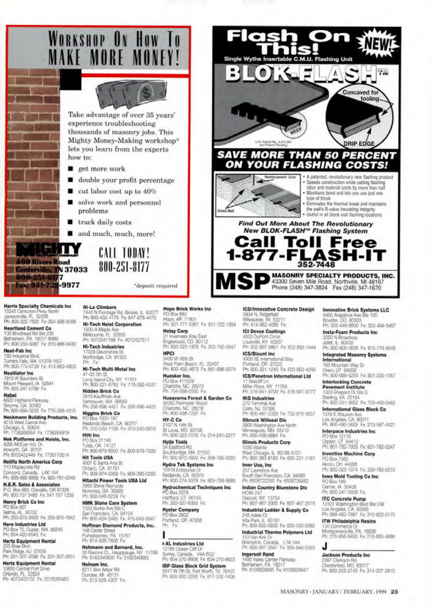 Masonry Magazine February 1999 Page. 27