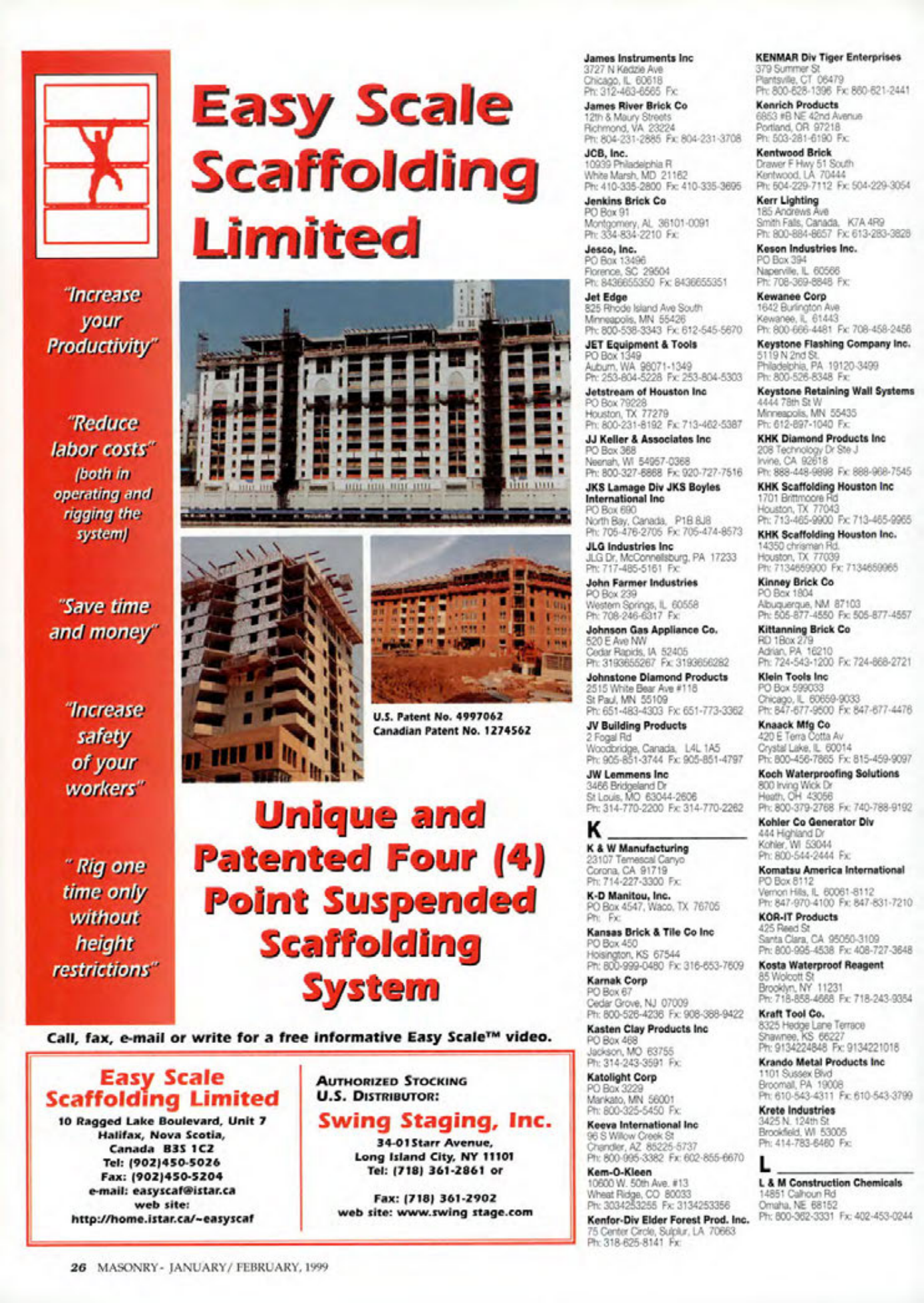 Masonry Magazine February 1999 Page. 28
