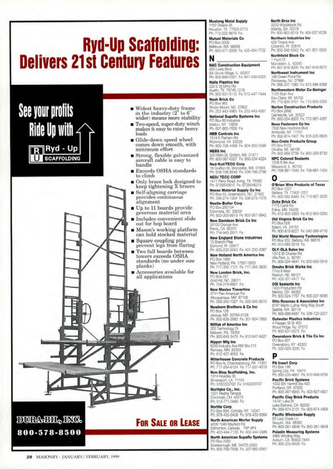 Masonry Magazine February 1999 Page. 30