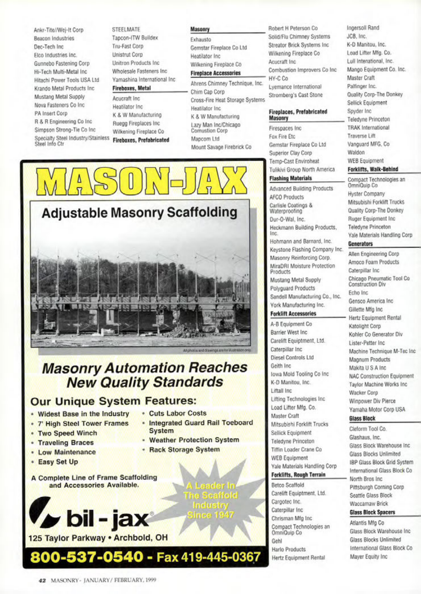 Masonry Magazine February 1999 Page. 46